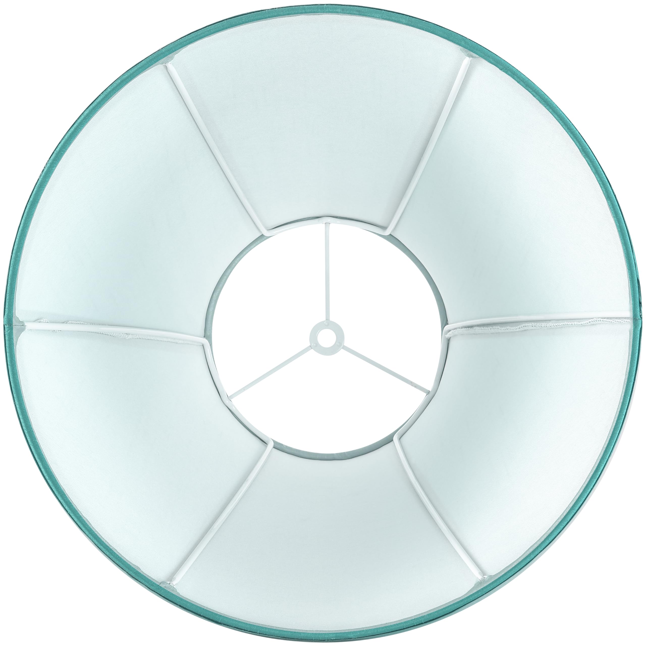 Go&So Teal Bell Lamp Shades Medium Lamp Shade 6'' Top X 13'' Bottom X 10.6'' High(Spider) Modern Fabric Lamp Shade For Table Lam