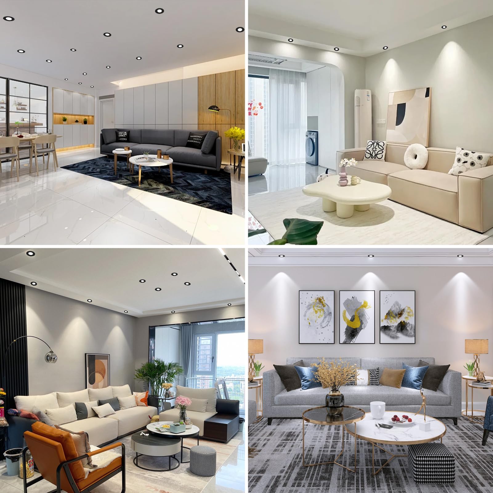 Inshareplus 2 Inch Led Downlight  3W Recessed Lighting 220Lm Cob Dimmable  5000K Daylight White  Cri80  Black Trim  Ceiling Lights With Led Driver  20 Pack