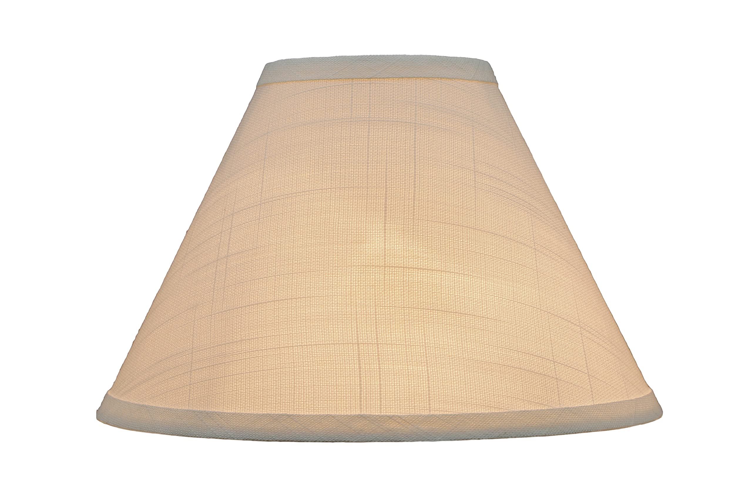 Aspen Creative 58759, Empire Uno Lamp Shade, Off White, 4" Top X 10" Bottom X 7" Slant Height, Slip Uno 33Mm