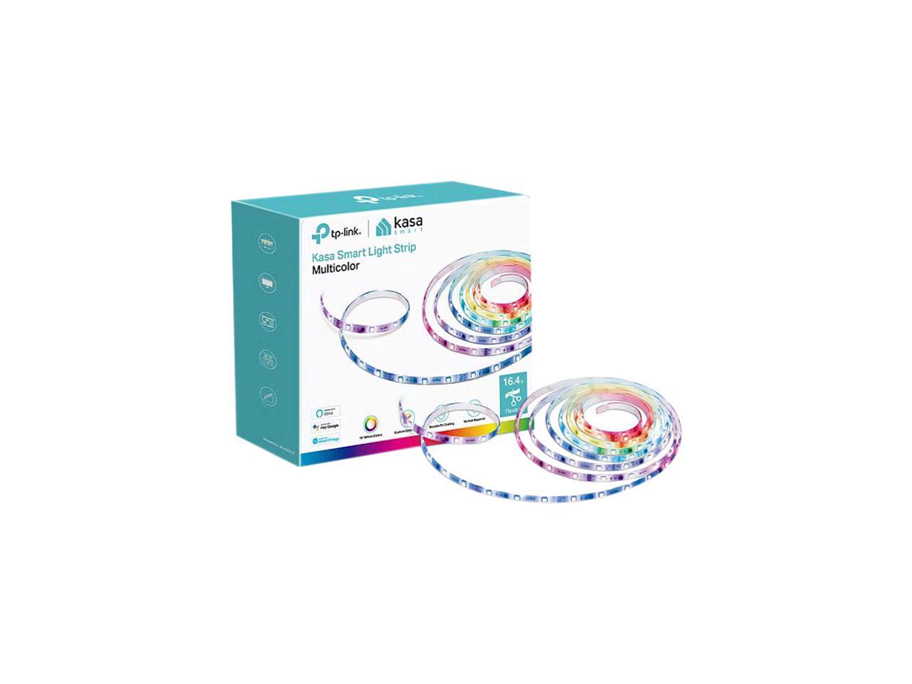 Kasa Smart LED Light Strip 16.4ft, 50 Color Zones RGBIC, Wi-Fi, Alexa & Google Home Compatible, High Brightness, 16M Colors, Trimmable