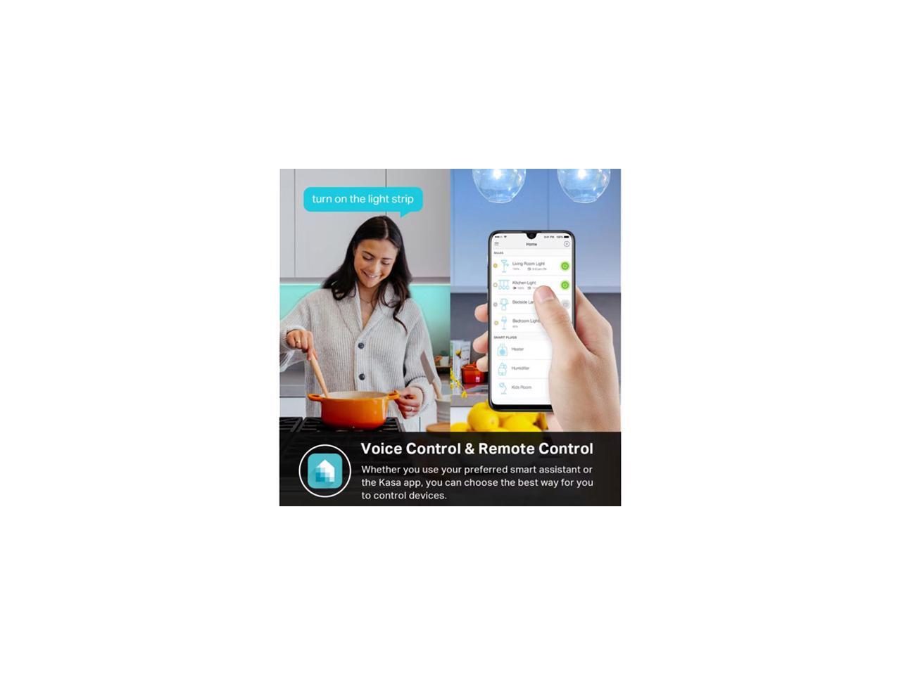 Kasa Smart LED Light Strip 16.4ft, 50 Color Zones RGBIC, Wi-Fi, Alexa & Google Home Compatible, High Brightness, 16M Colors, Trimmable