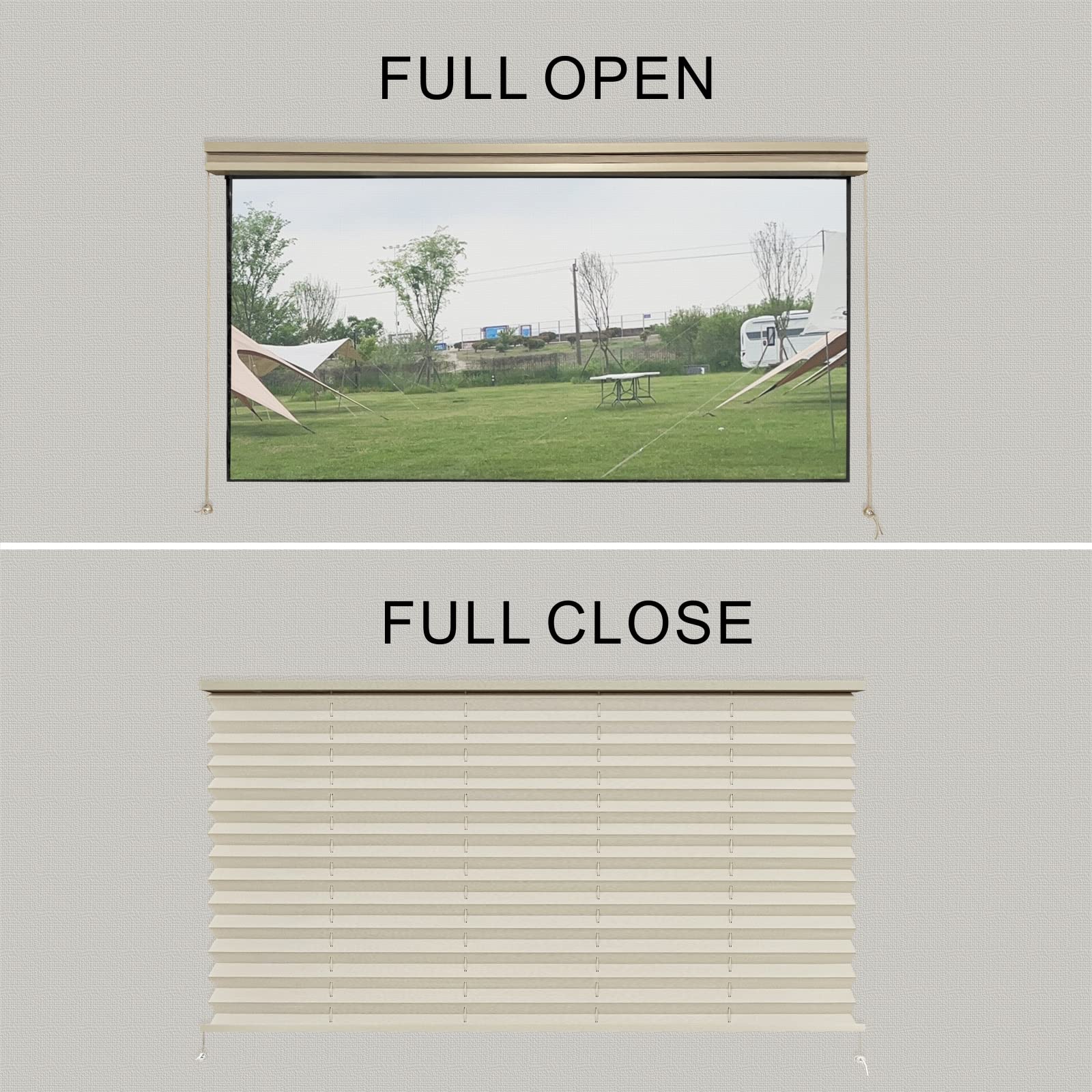 Dulepax Rv Pleated Shades, 29'' W X 50'' L Cappuccino Rv Camper Window Blinds For Travel Trailers And Motorhomes
