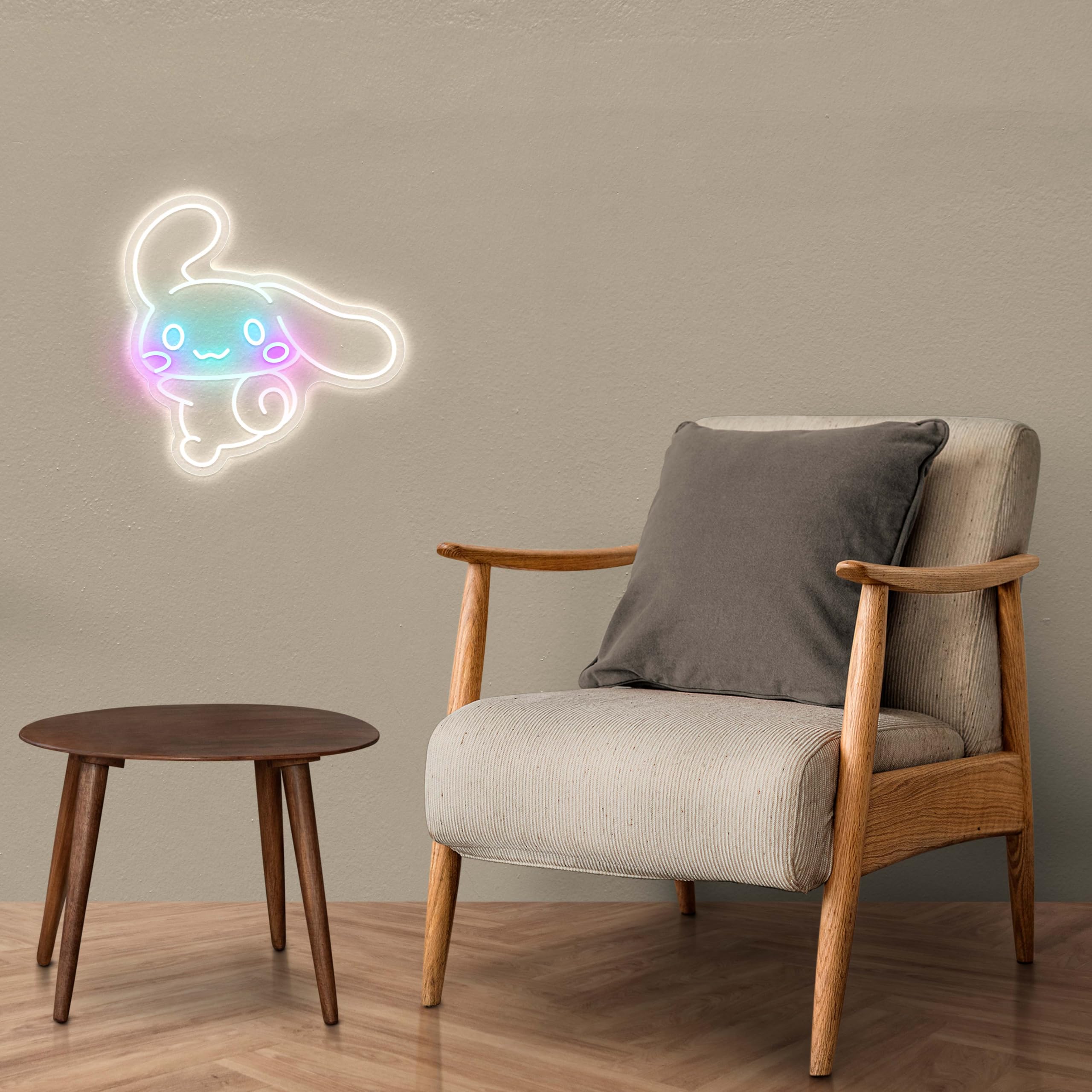 JOSEBRU Neon Sign CinnamoRoll Wall Decor for Bedroom & Game Room, 16.14inx12.20in, Multicolors