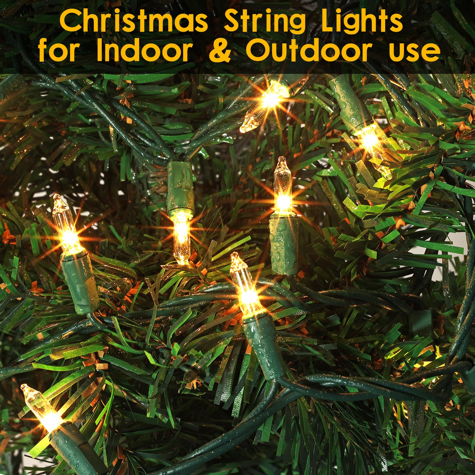 21Ft White Christmas String Lights Indoor,Warm White 100 Count String Christmas Lights Plug In, Mini Xmas Lights Outdoor Clear White Christmas Tree Lights-Christmas String White Lights For Bedroom