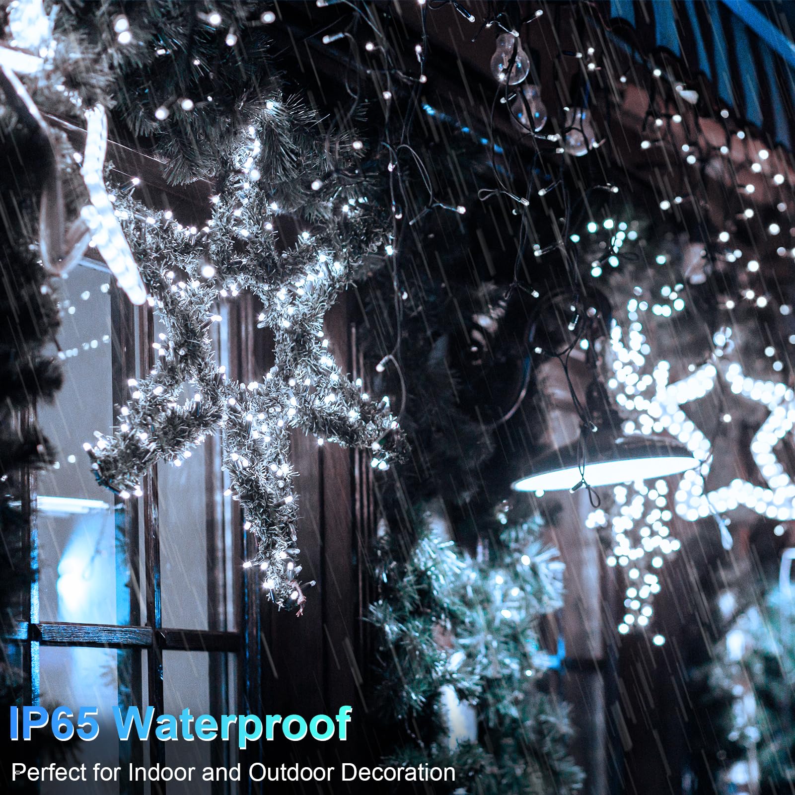 echosari 4 Pack Battery Operated String Lights, 13.2Ft 40 LED, Waterproof, Cool White, Model SD-4P-4M40L-G-CW