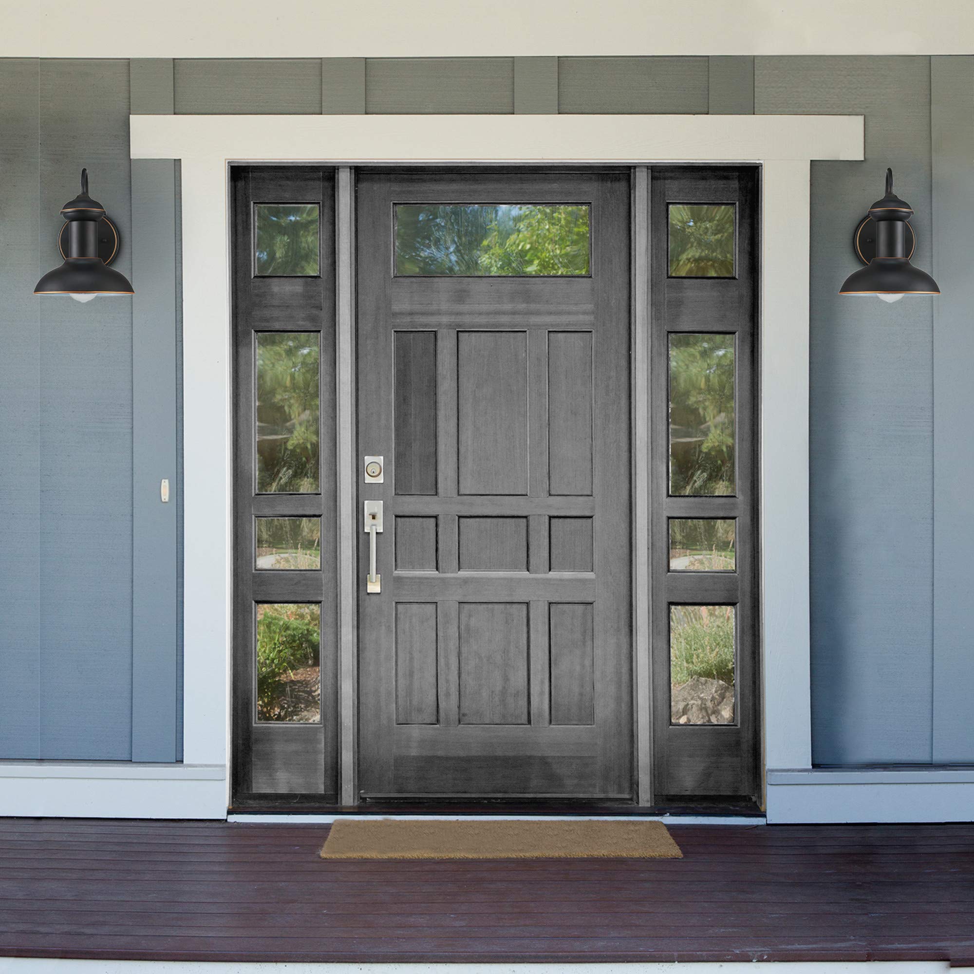 Light Fixture, Wall Mount, Weather Resistant Steel, Oil-Rubbed Bronze