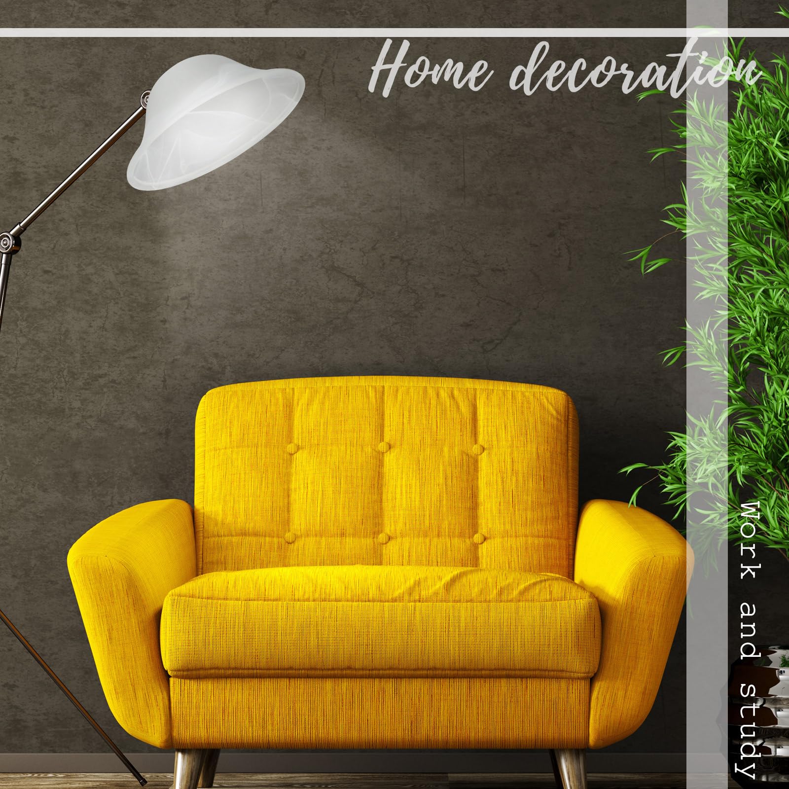 Huquary Lamp Glass Shades For Floor Lamp Elegant Cover Light Fixture Shade Light Fixture Replacement(9.5 X 4.2 X 1.63 Inch,Styli