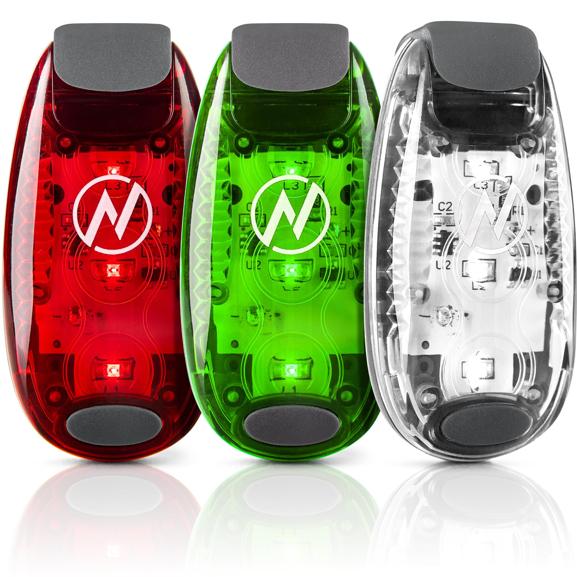 KayaLuma LED Kayak Lights (3 Pack) | Clip On IPX5 Waterproof Marine Navigation Lights for Night Kayaking, Canoeing, Boating, Fis