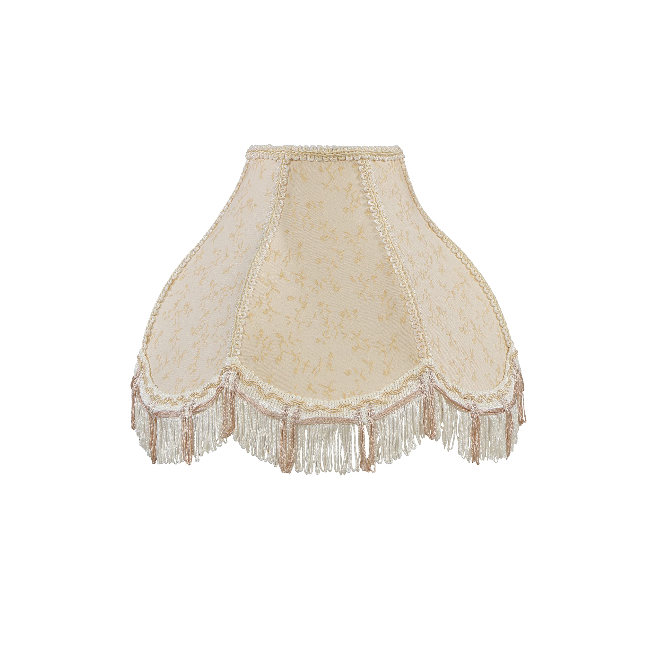 Aspen Creative 30625, Transitional Handsewn Spider Butter Cream Lamp Shade, 5&quot; Top x 13&quot; Bottom x 9-1/2&quot; Slant