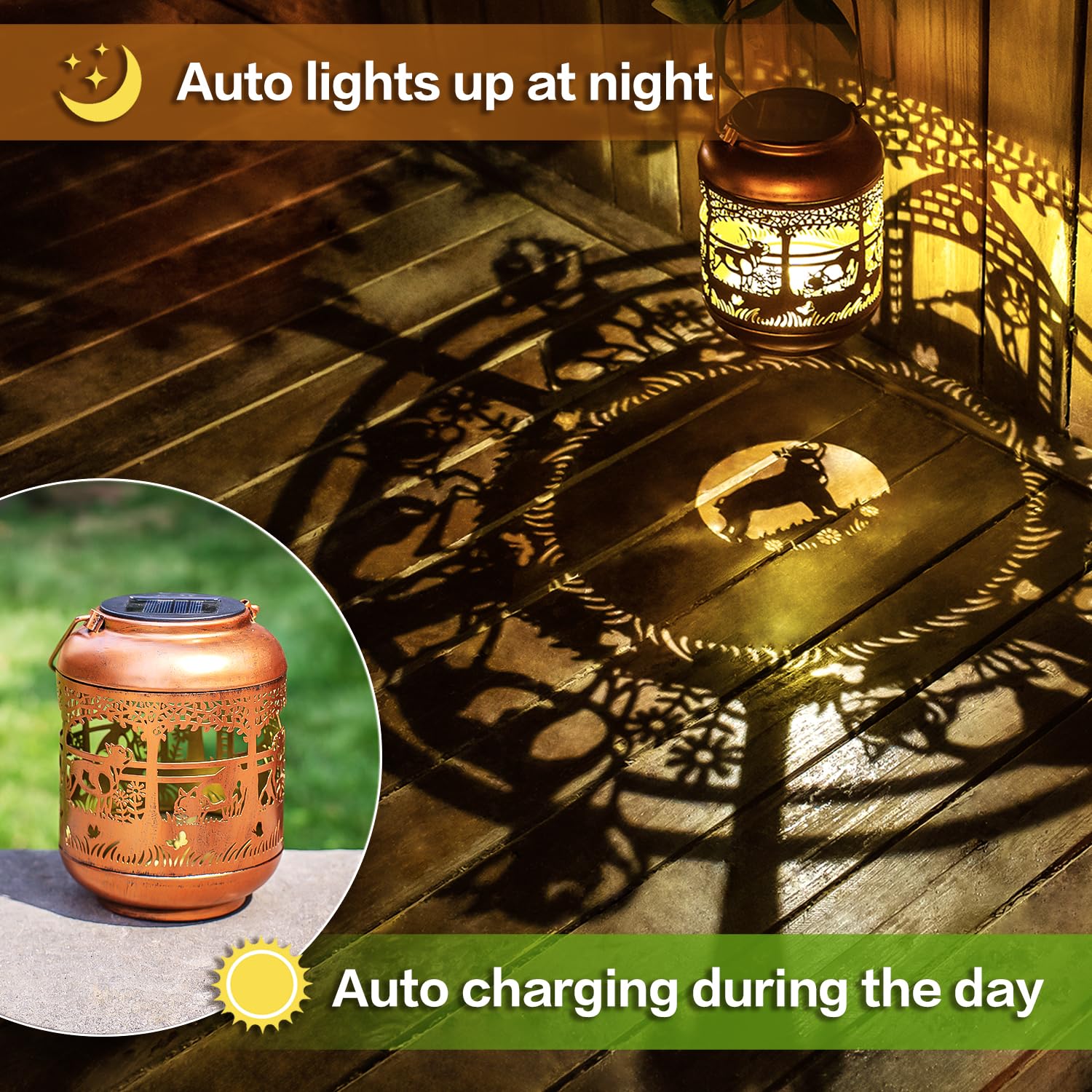 French Bulldog Solar Lanterns Outdoor Waterproof,Hanging Solar Lights French Bulldog Gifts For Women Men Metal Led Decorative Light For Yard,Patio,Lawn,Tabletop,Pathway,Landscape,Garden Decor