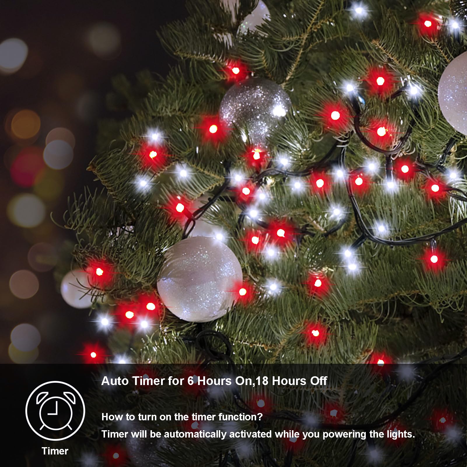 4 Pack Red White Christmas Lights Battery Operated 16.4Ft 50 Led Wreath Christmas String Lights Auto Timer Candy Cane Battery String Lights 8 Modes Green Wire Xmas Decor For Christmas Tree Garland