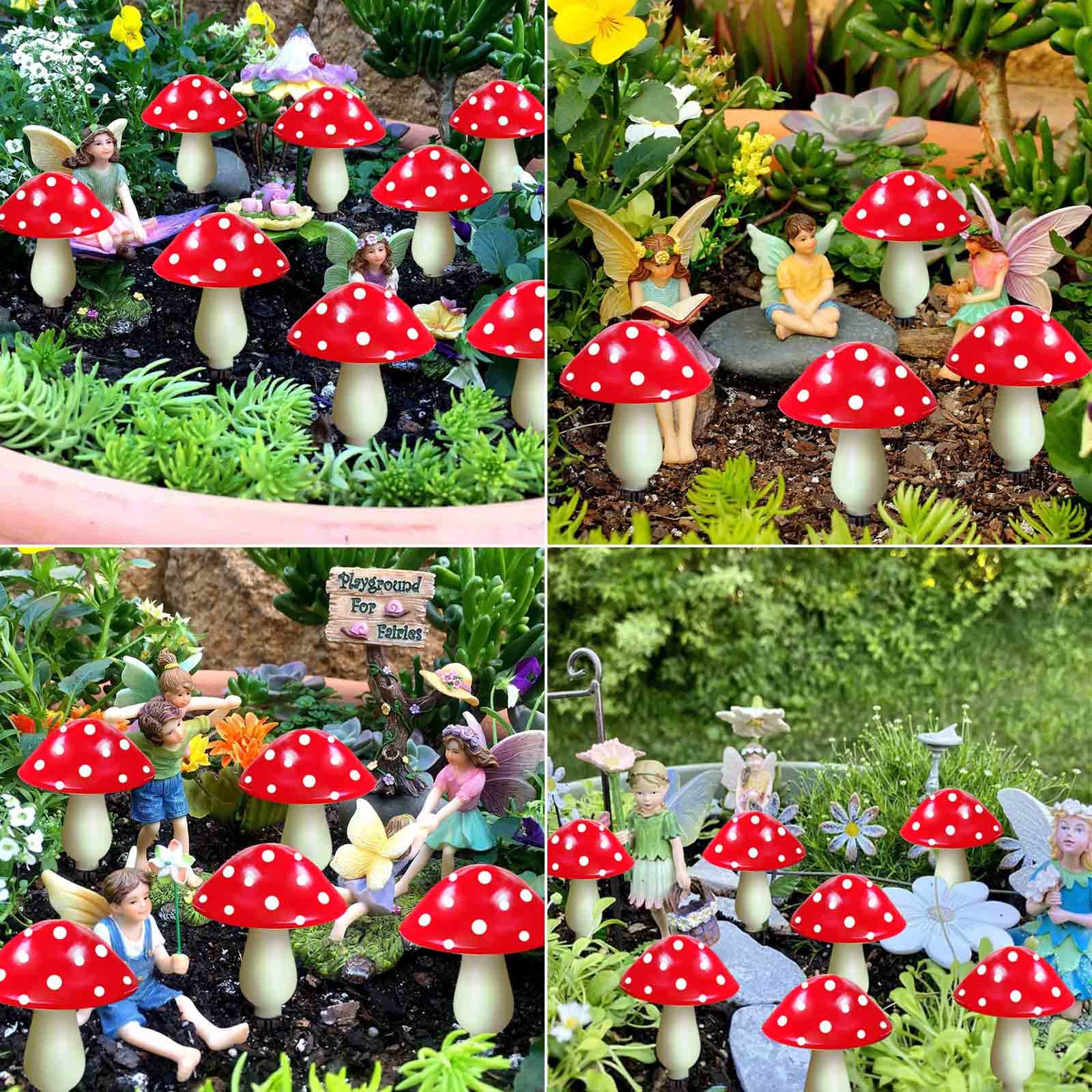 Windpnn Solar Mushroom Lamp - 8-Pack, Waterproof, 8 Modes, Red, for Outdoor Garden Decor, Model LH-GT04