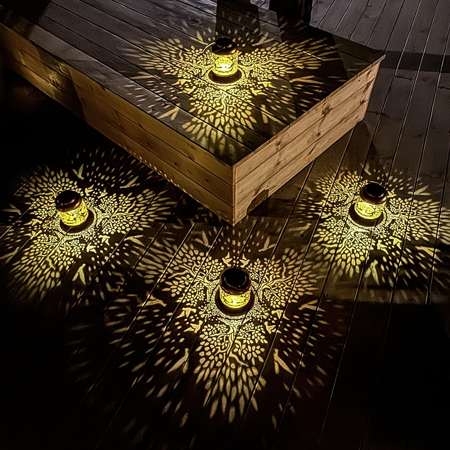 2 Pack Tree Of Life Outdoor Solar Hanging Lanterns Waterproof Led Solar Lights Metal Decorative Lanterns For Garden, Patio, Courtyard, Backyard, Yard Decor Unique Tree Of Life Gifts For Women