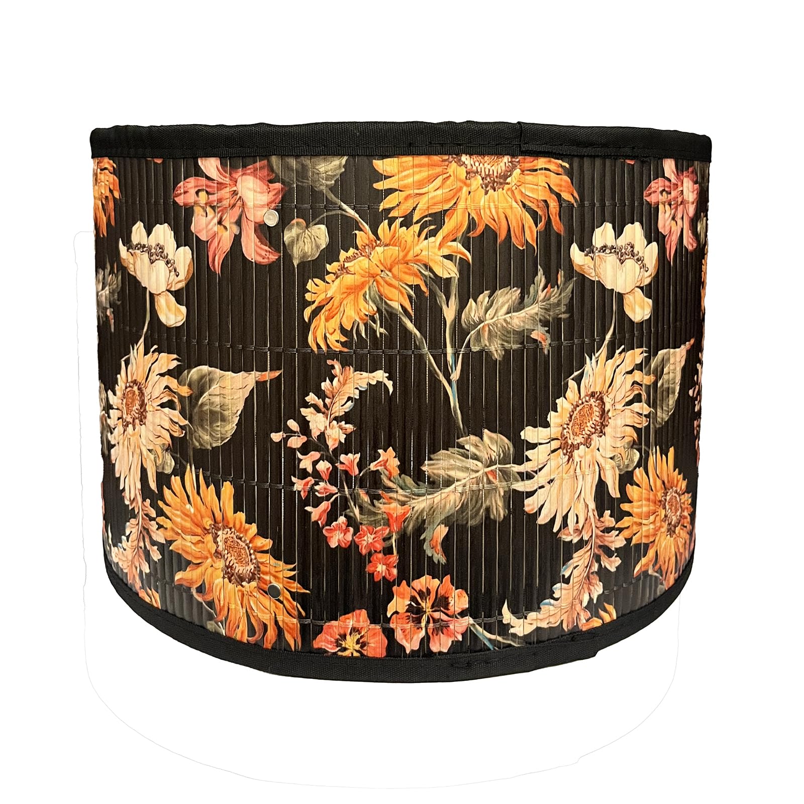 Yuqim Floral Lamp Shade E27 Vintage Flower Patterned Lampshade 11.8 x 7.9 Printed Lamp Shade for Floor Chandelier Table Lamps(Da