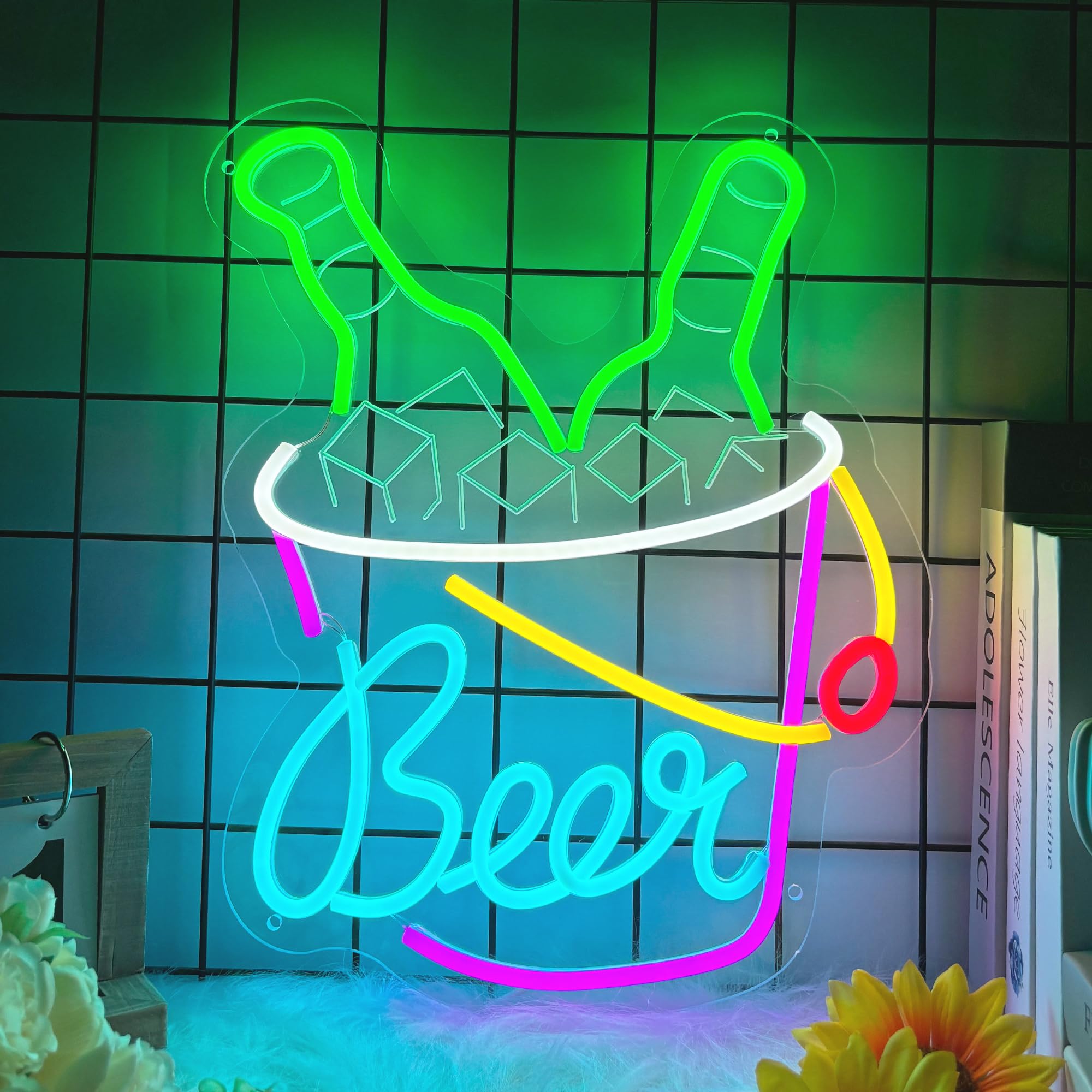 malt-inspired Neon Sign For Wall Decor Dimmable malt-inspired Neon Signs Bar Led Sign For Man Cave Light Up Sign For Bedroom Home Bar Shop Pub Bistro Party Hotel Game Room Decor Gifts