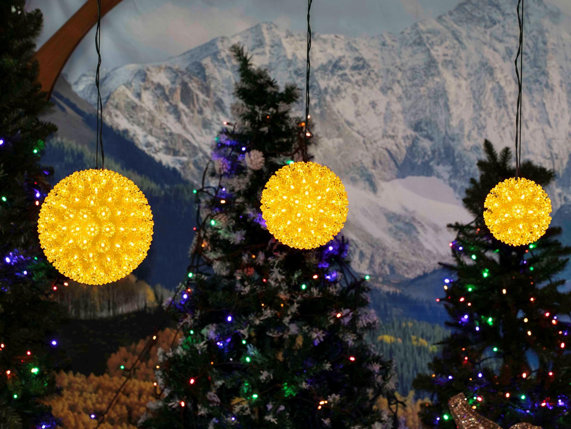 Novelty Lights Outdoor 50 Led Light Sphere, Hanging Tree Led Starlight Sphere 6'' Diameter And 5Mm Wide Angle Brightness, Outdoo