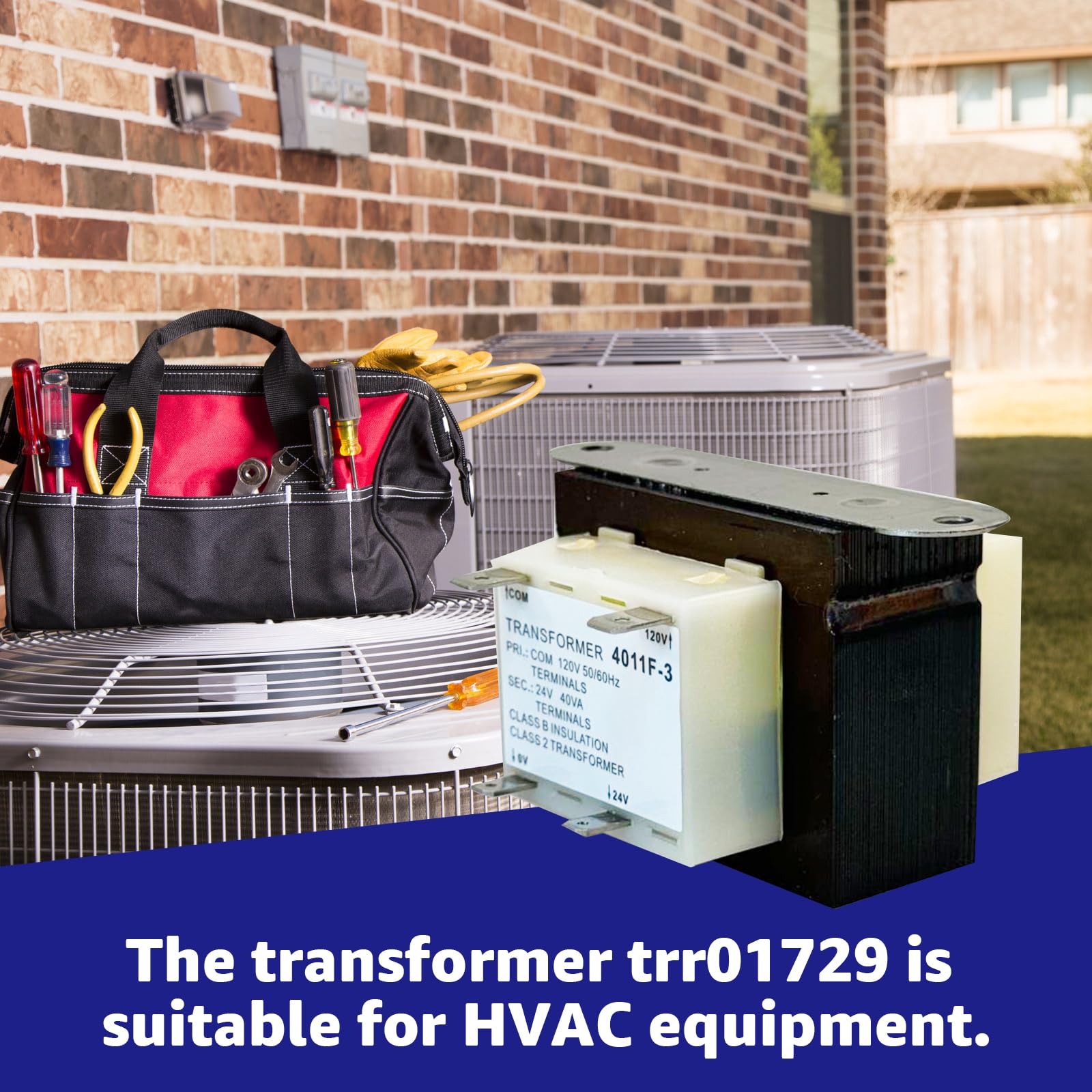 Lusperi 120V To 24V Trr01729 Hvac Furnace Transformer, Compatible With Trane Furnace Transformer, Replaces Trr-1729 Trr1729 Trr-