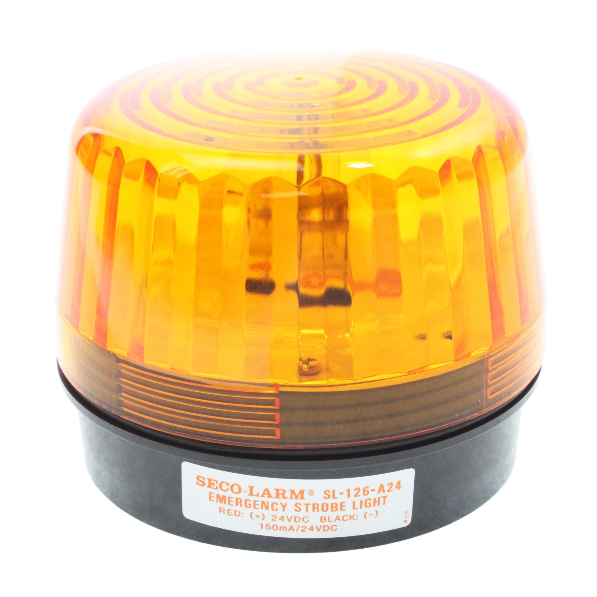 Seco-Larm Xenon Strobe Light 24VDC Amber Lens SL-126-A24Q/A ABS Plastic