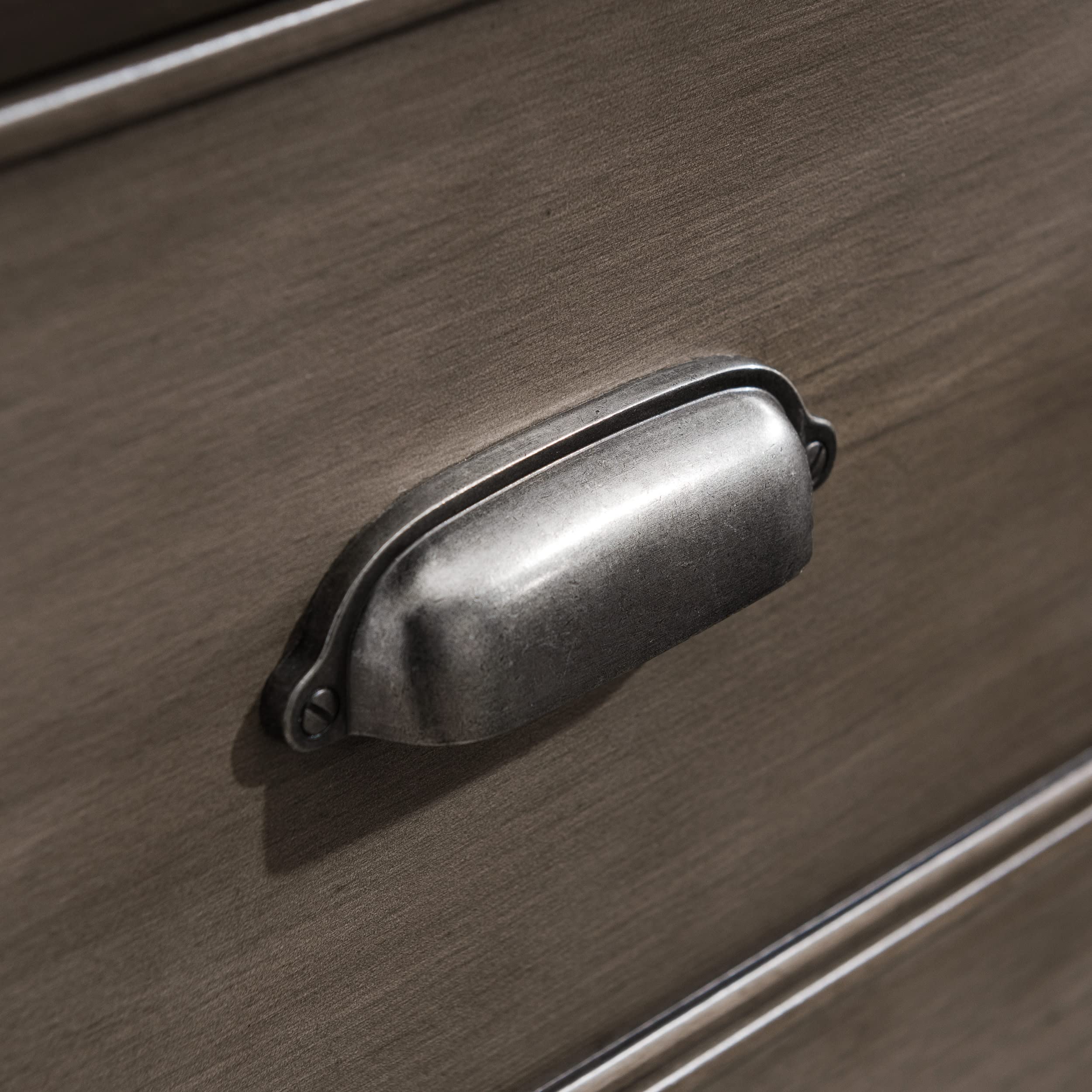 Laurent Solid Wood Nightstand With Drawer And Fast-Charging Usb-C Station, Smoke Gray Side Table, Perfect For Bedrooms, Living R