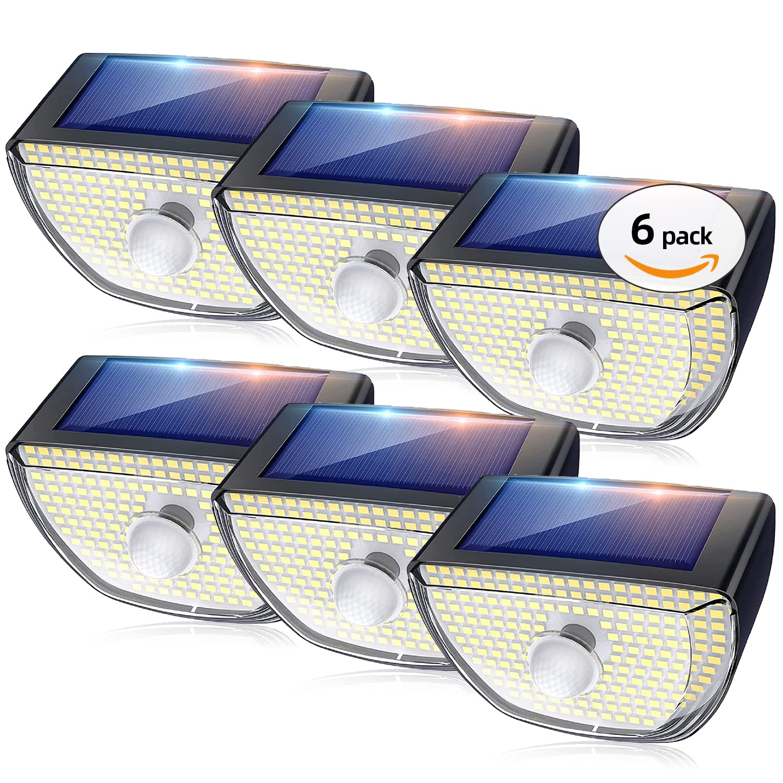 Solar Motion Sensor Light Outdoor, Whousewe 200LED Solar Lights Outdoor Solar Security Lights 3 Modes Wireless Wide Angle Solar 