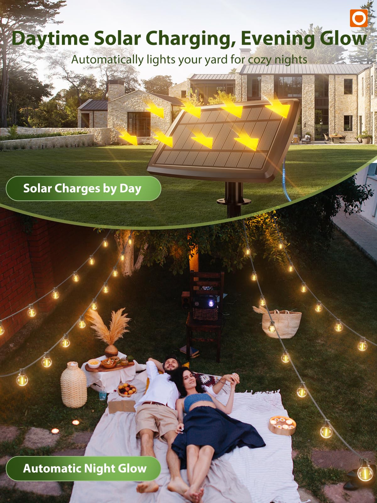 addlon Solar String Lights 150FT Waterproof Black Remote Dimmable 80 LED Commercial Grade Model SE177538X2