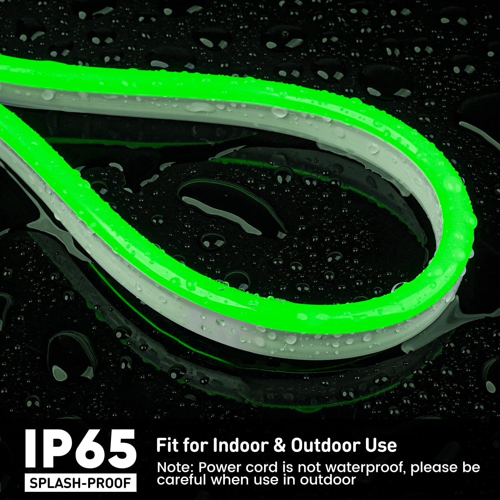 Gzbtech Flexible Led Neon Rope Lights 16.4Ft Ac 110-120V Waterproof Strip Light  120 Leds/M Cuttable Connectable Neon Lighting For Indoor Outdoor Home Decor/Commercial Building Use-Green 5M