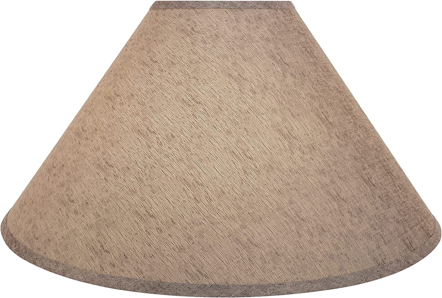Aspen Creative 32592A, Transitional Hardback Empire Shaped Spider Construction Lamp Shade In Grey, 23'' Wide (7'' X 23'' X 14'')