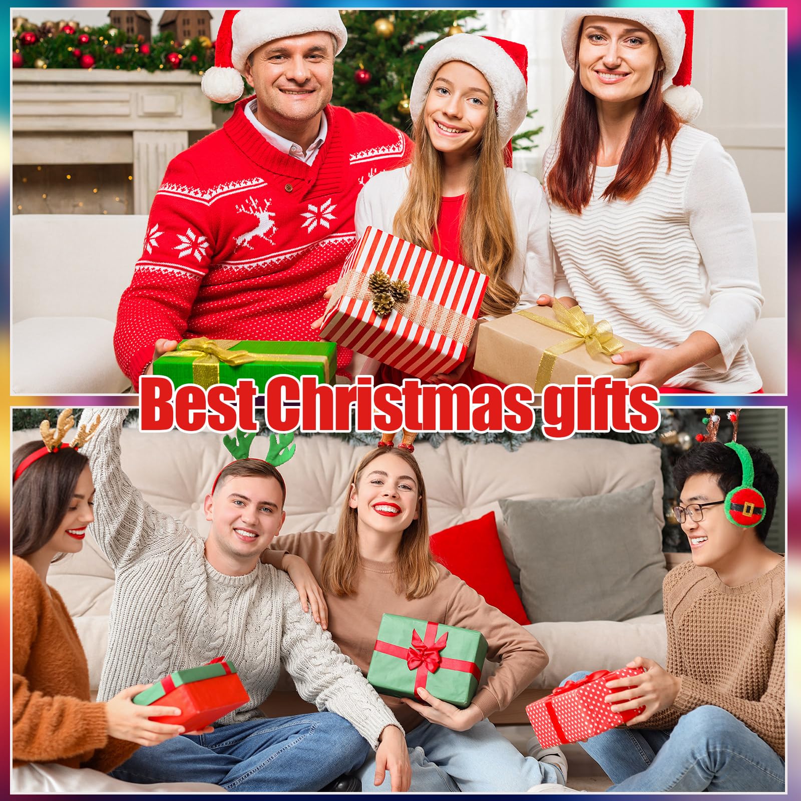 Flutesan 12 Sets LED Flashlights with Jesus Verse Cards, Bulk Christmas Party Favors, Multi-Color, Model DU-Flutesan-3032