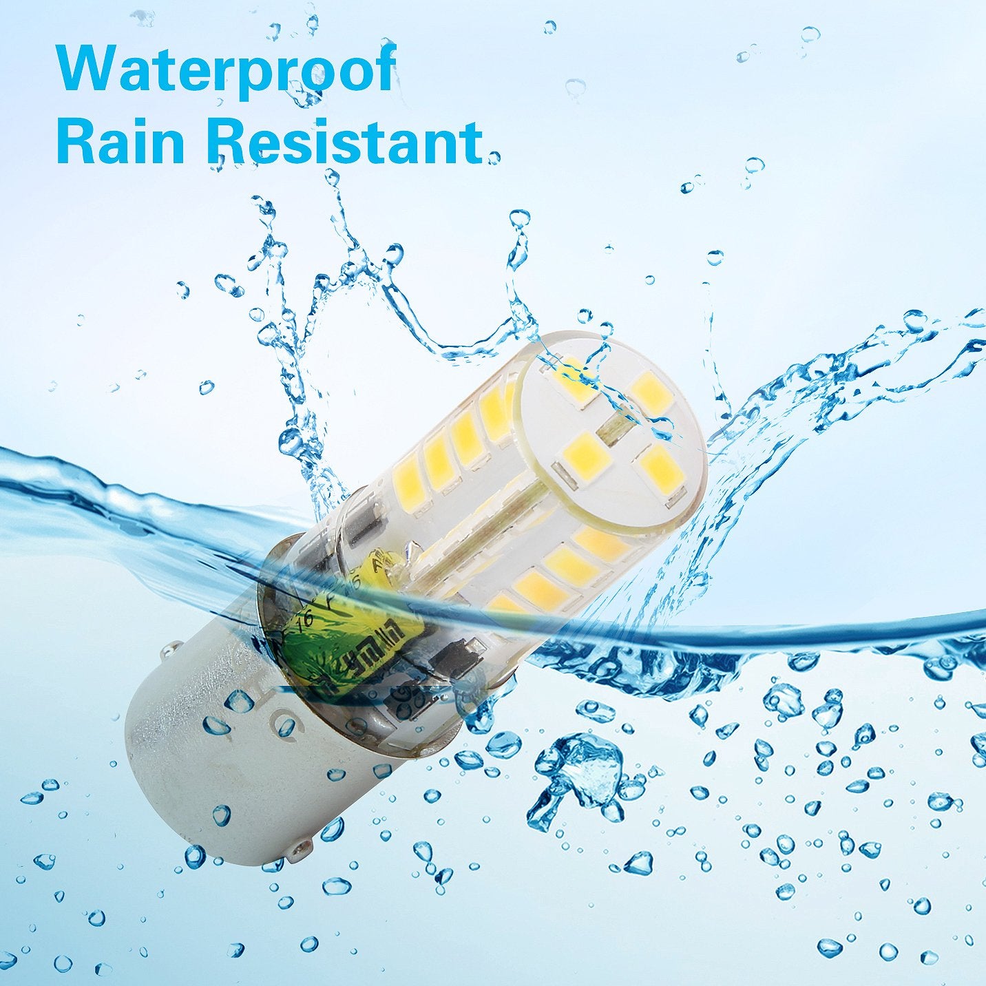 Hryspn 4Pcs 1141 Led Bulb, 12V Waterproof, Ba15S Bayonet, Daylight White