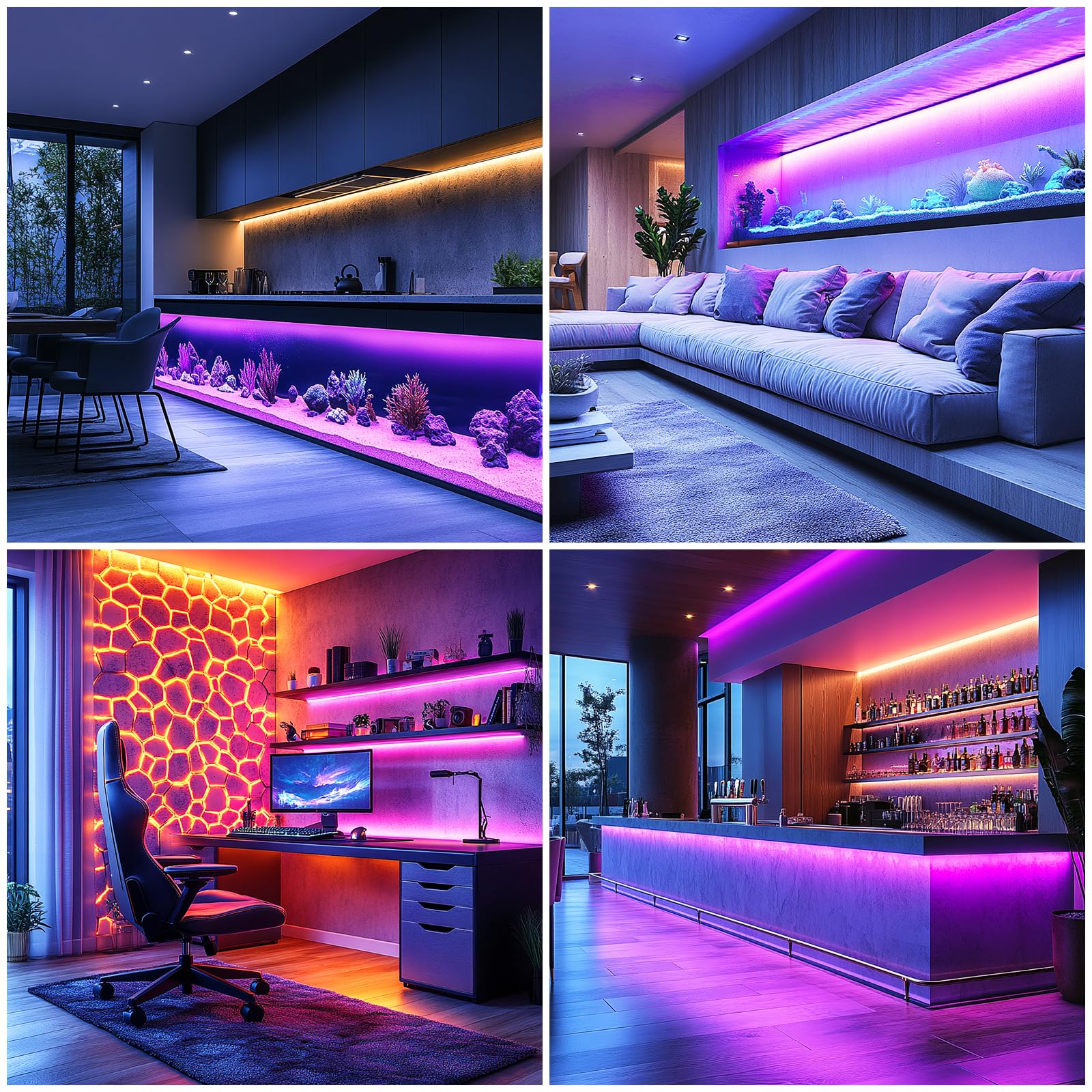 Uvtaoyuan Led Strip Lights Purple 5V Usb Not Dimmable Flexible Cob Led Rope Lights 320Leds/M Purple Super Bright Bendable Tape L