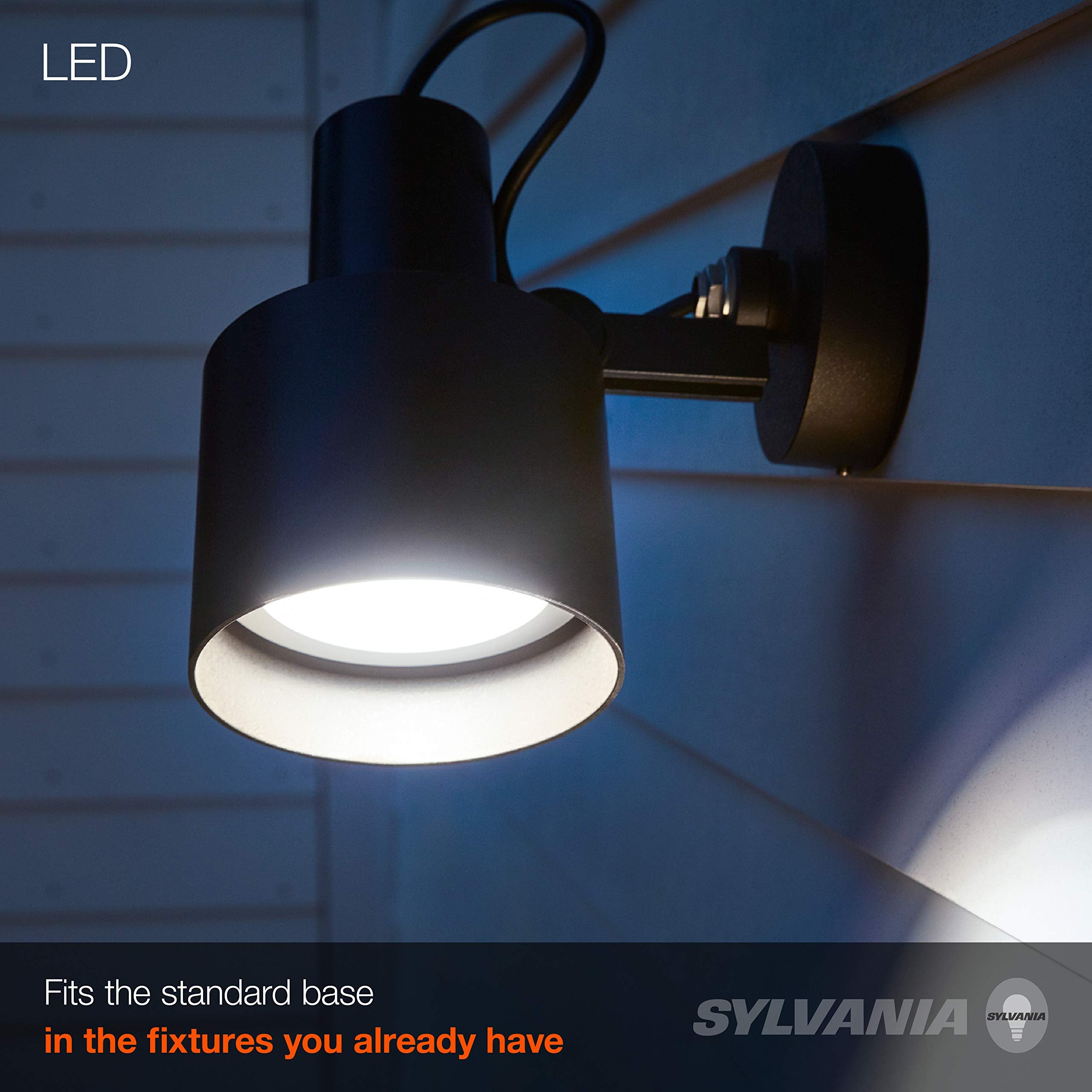 Ledvance Sylvania Night Chaser Led Par38 Light Bulb, 250W = 23W, 22 Year, Dimmable, Super Bright 2650 Lumens, Wet Rated, 5000K,