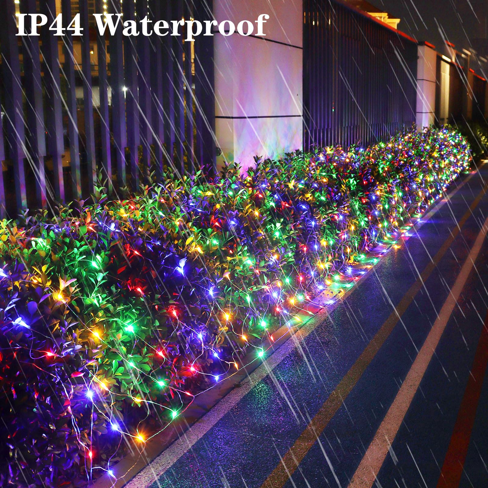 Lov high-standard 300 LED Net Lights - 14.8ft x 5ft, Waterproof, 8 Modes, Multicolor, Connectable Decorative String Lights for Outdoor Use