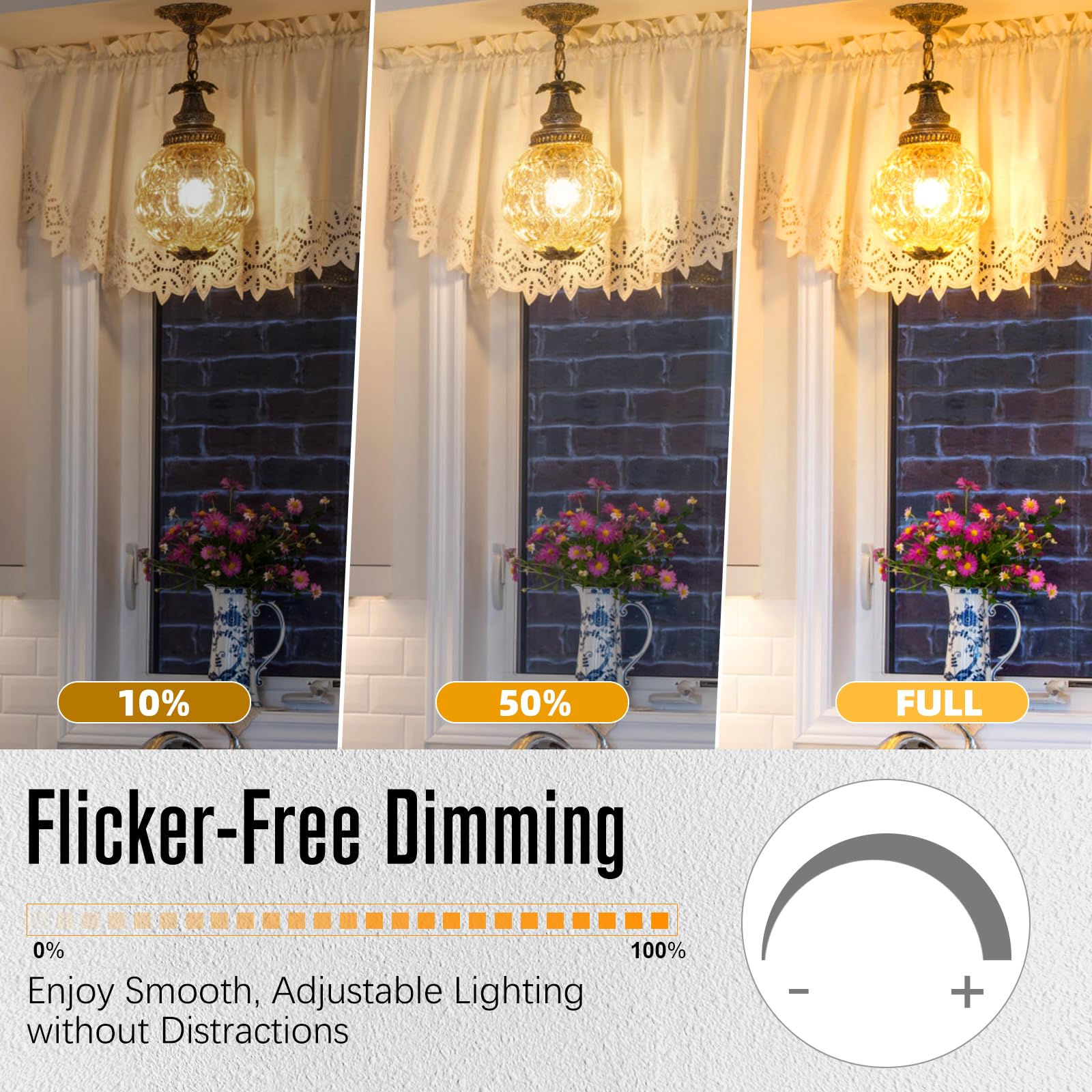 Gvvoohome Led Edison Bulbs Dimmable, E26 Bulb 60 Watt, Soft White 2700K, St58 Vintage Light Bulbs, 90+ Cri, 6W 600Lm, E26 Medium