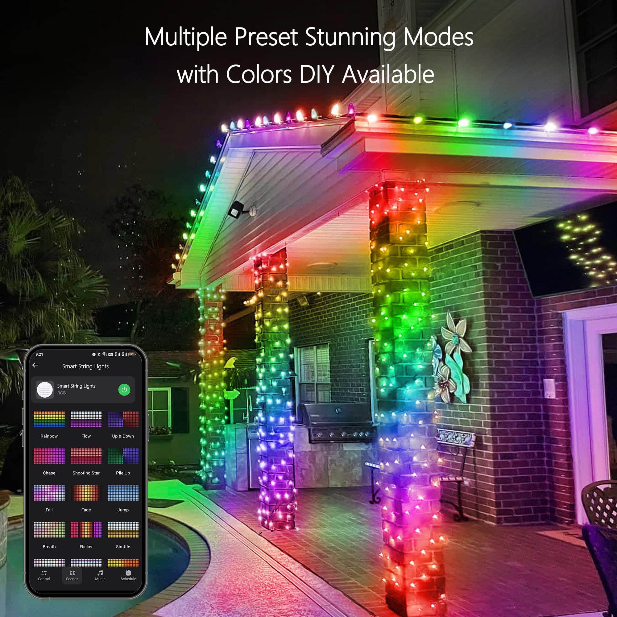 Brizled Pro Smart Christmas Lights, 200 Led Rgb Color Changing, 66Ft App Controlled, Works With Alexa & Google Home