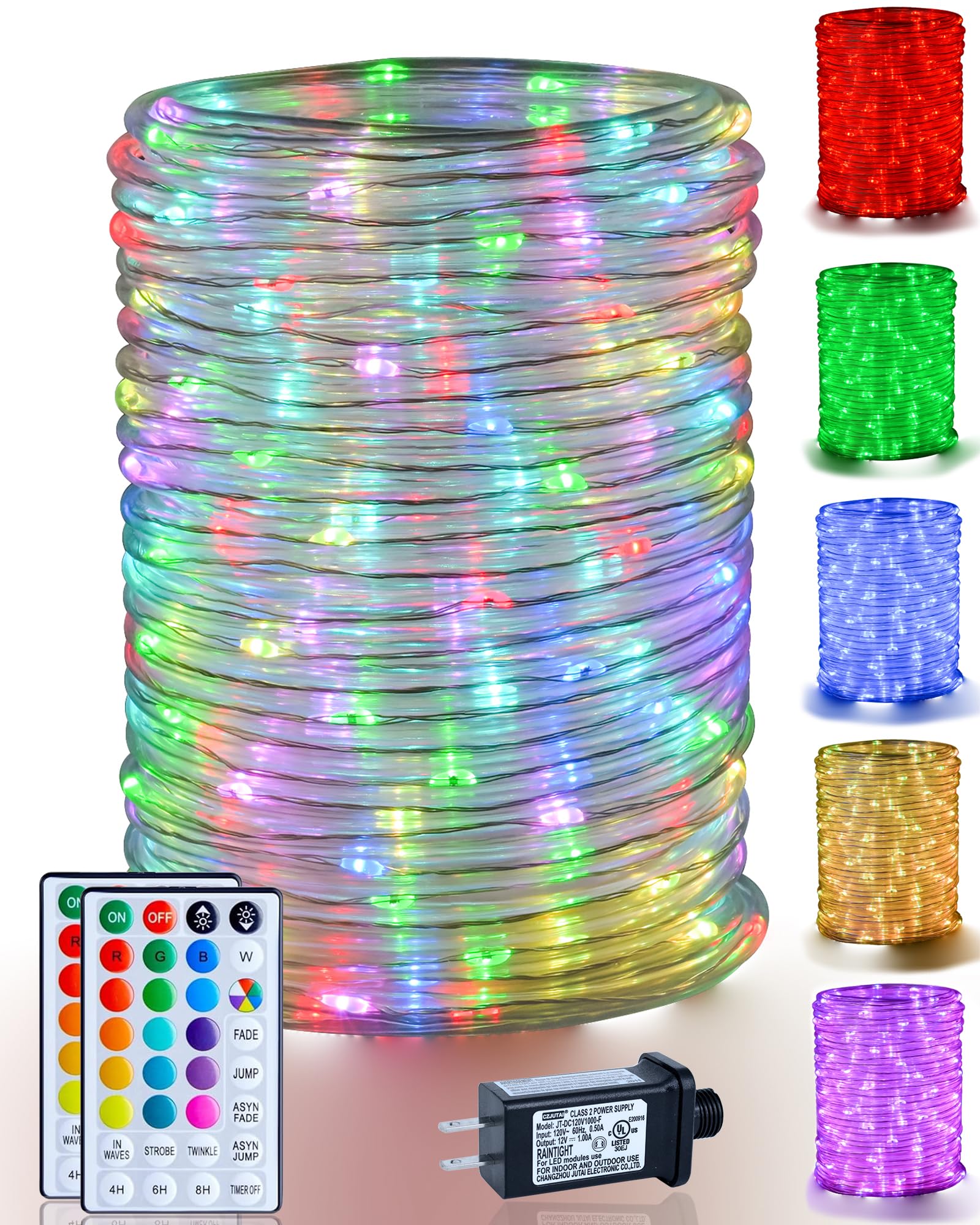 Hahome 66Ft Led Rope Lights - 16 Color Changing Waterproof String Lights With Remotes