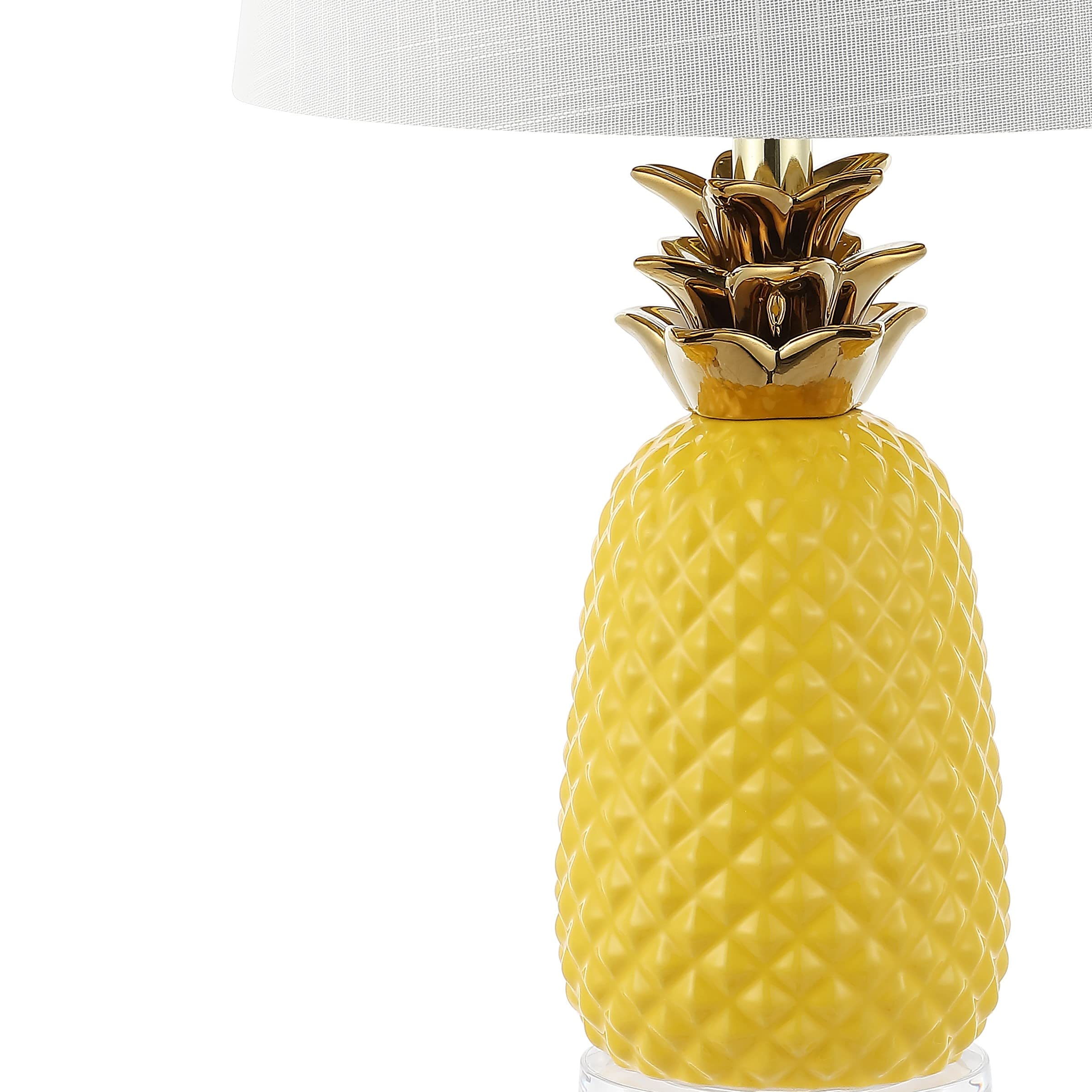 JONATHAN Y Ceramic Table Lamp 23in Modern Vintage Yellow/Gold JYL4019D LED Bulb Included