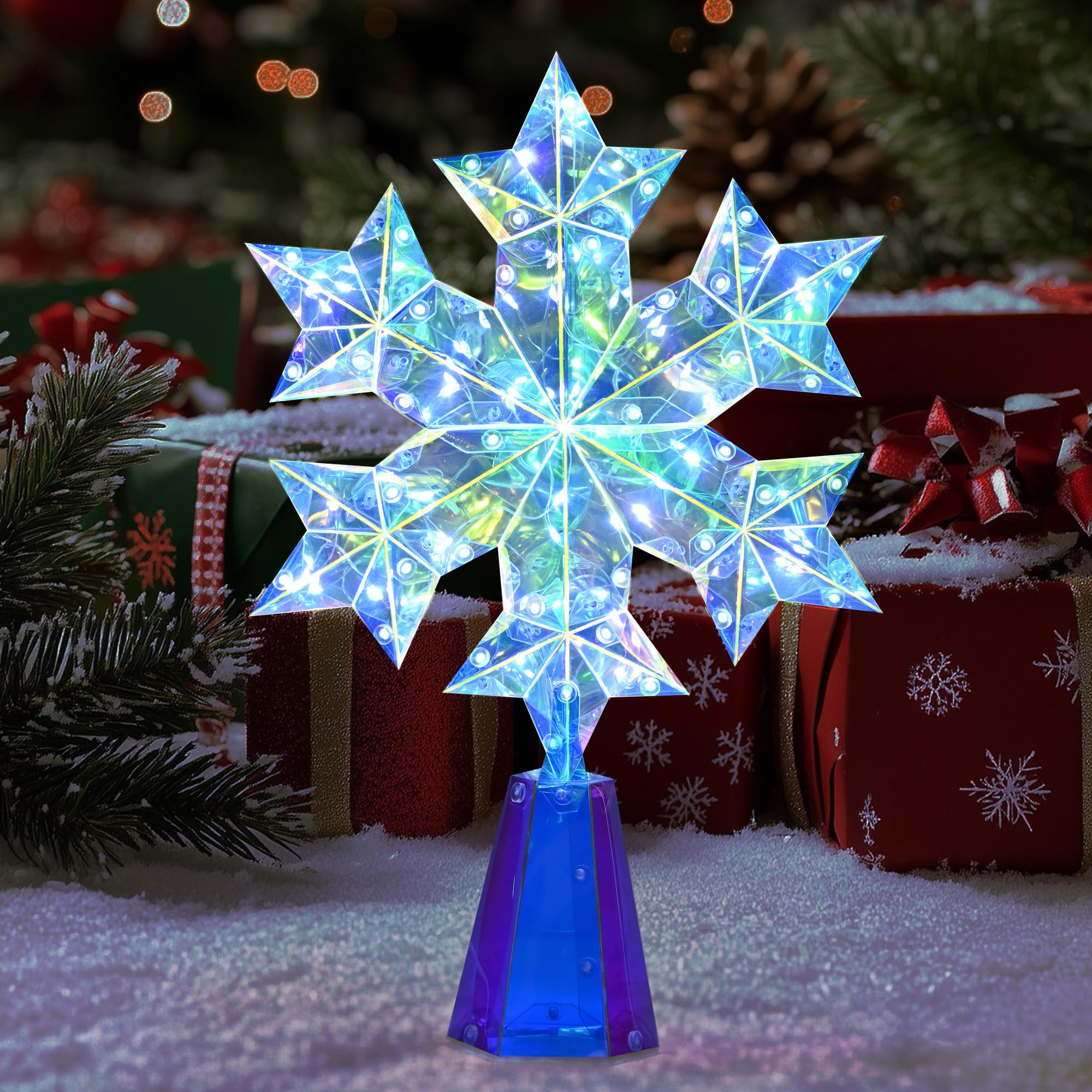ASAMASA Deer Head Decoration is Made of Unique Pet and Rainbow Film Materials  Featuring Magical 3D Prisms and Colorful Refractive Effects. Ideal Decor for Holidays Such as Christmas Etc