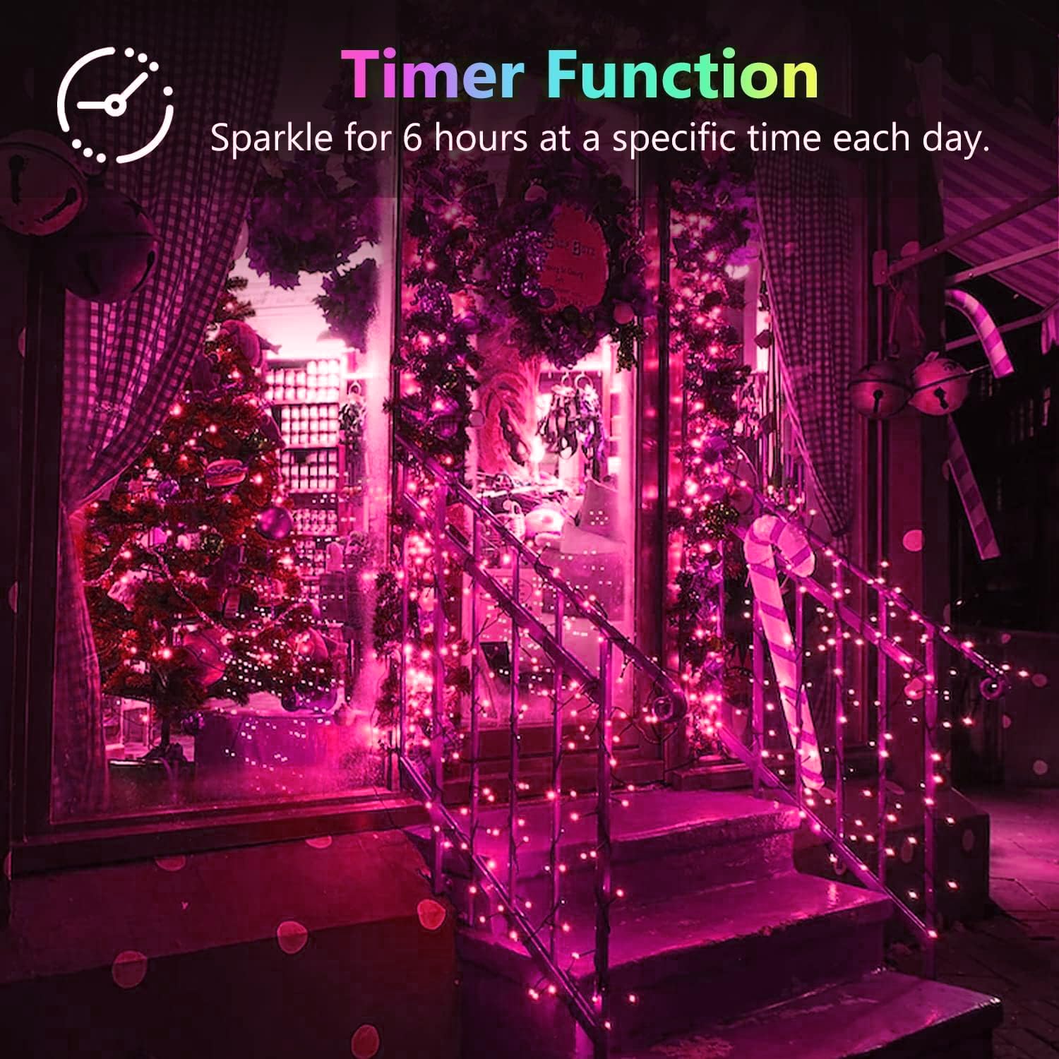 4 Pack 20Ft 60Led Fairy Lights Battery Operated, Waterproof Valentine String Lights With Timer, Battery Twinkle Lights For Girl'