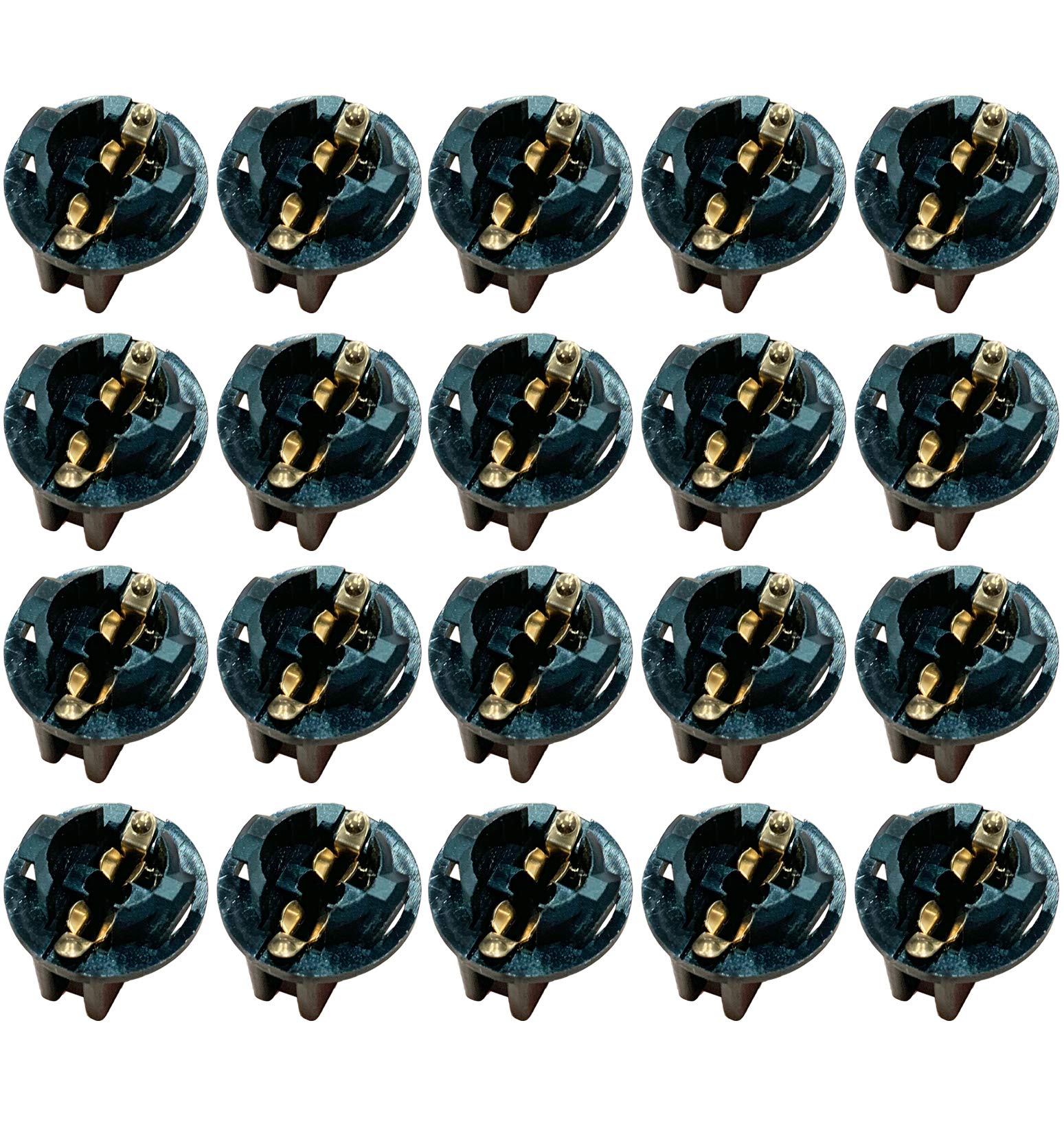 AUTUT 20 Pcs Light Bulb Twist Lock Socket W5W T10 168 194 Wedge Instrument Panel Dash Light Gauge Cluster Bulbs Base Sockets Extension Parts