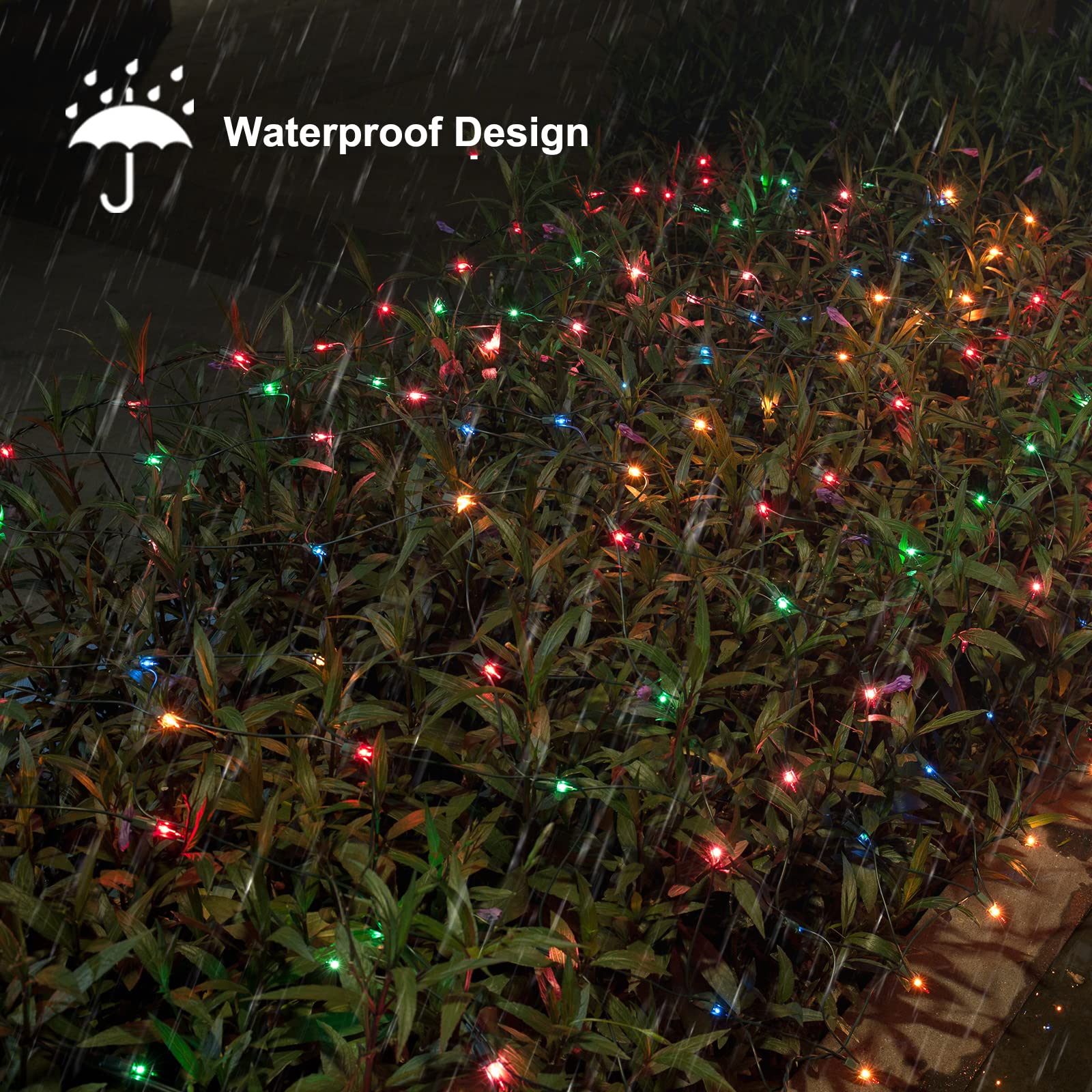 Lomotech Christmas Net Lights, 6Ft X 4Ft 150 Count Incandescent Mesh Lights, Connectable Ul Certified Waterproof Bushes Lights F
