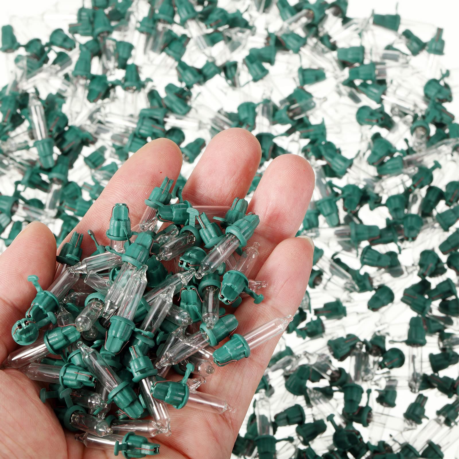 Remagr Christmas Mini Light Bulbs - 500 Pieces, 2.5V, Warm White, Green Base, Replacement for Outdoor String Lights