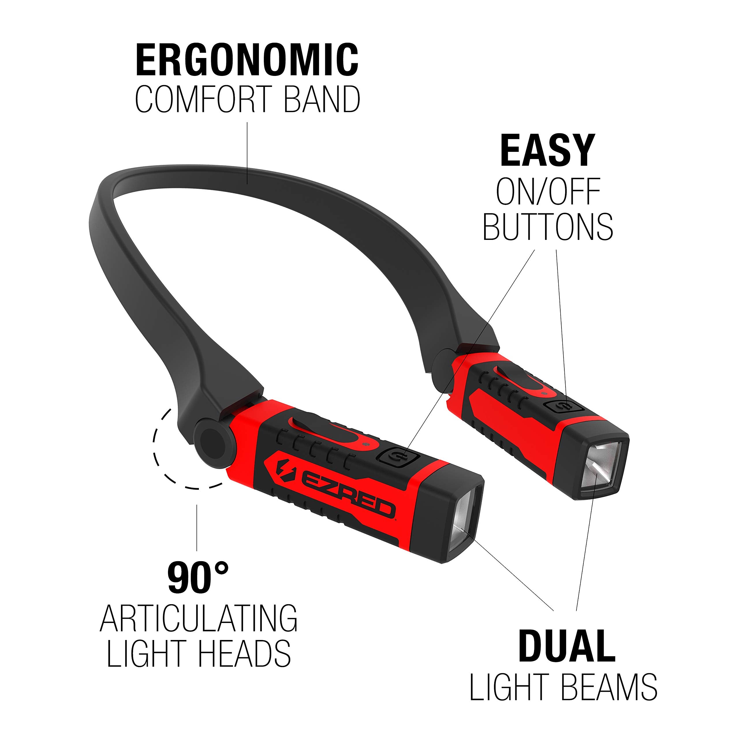 Ezred Anywear Rechargeable Neck Light For Hands-Free Lighting - Nk15, Perfect Light For Mechanics, Camping, Hunting, Diy Project