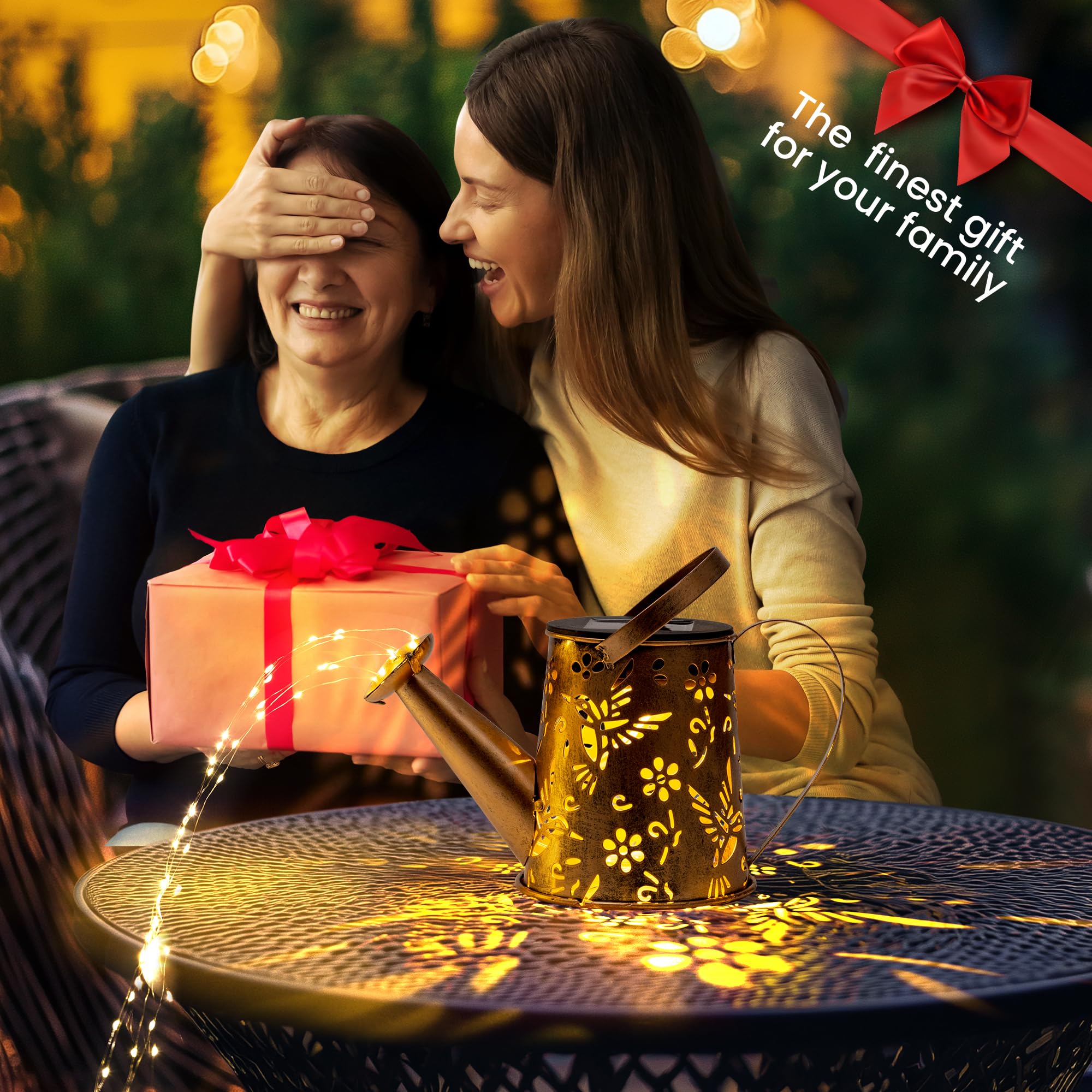 Patiopia Solar Lights Outdoor Garden Decor  Solar Lanterns Watering Can Lights Gardening Gifts For Mom Women Grandma Birthday  Hanging Lights Outdoor Decoration For Yard Porch Patio Backyard