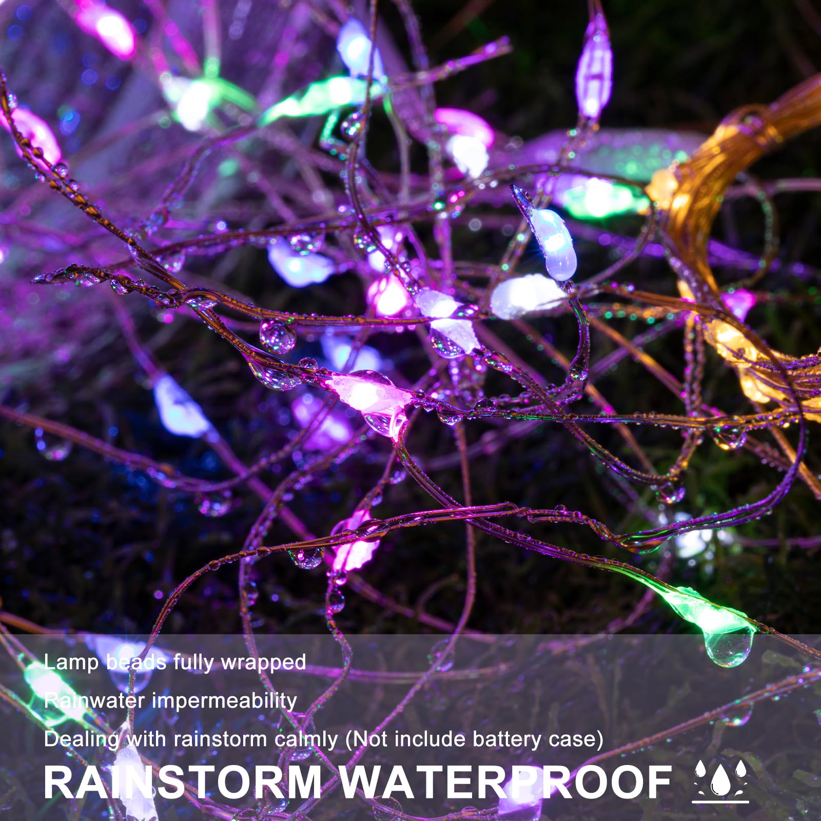 SINAMER 6 Pack Fairy Lights Battery Operated Lights, 7ft 20 Led Multicolor Mini String Lights, Waterproof Silver Wire Starry for