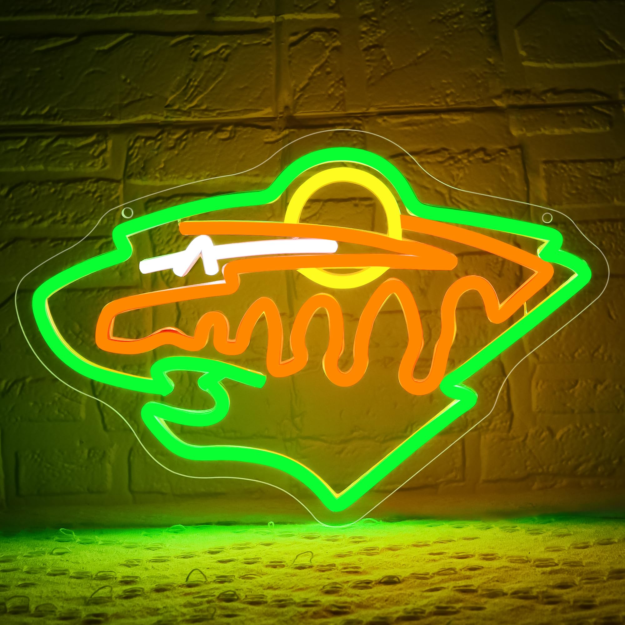 Ice Hockey Neon Sign For Wall Decor Hockey Neon Light For Man Cave Dimmable Sports Player Led Light Up Sign For Garage Decor Dormitory Bar Club Shop Birthday Gift For Sports Fans(Zkp159)