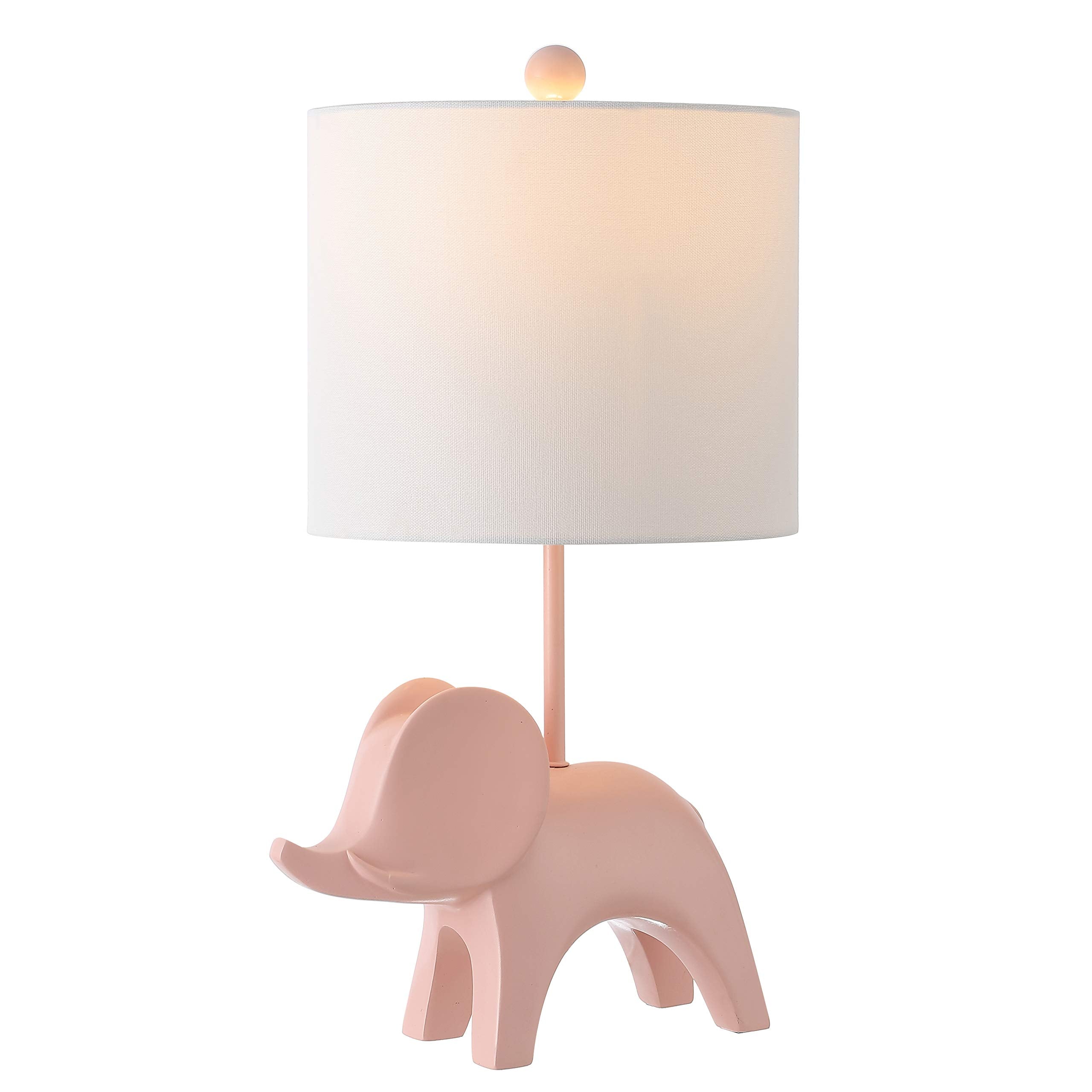 Safavieh Kids Lighting Collection Ellie Elephant Pink Ceramic 20-inch Bedroom Living Room Home Office Desk Nightstand Table Lamp