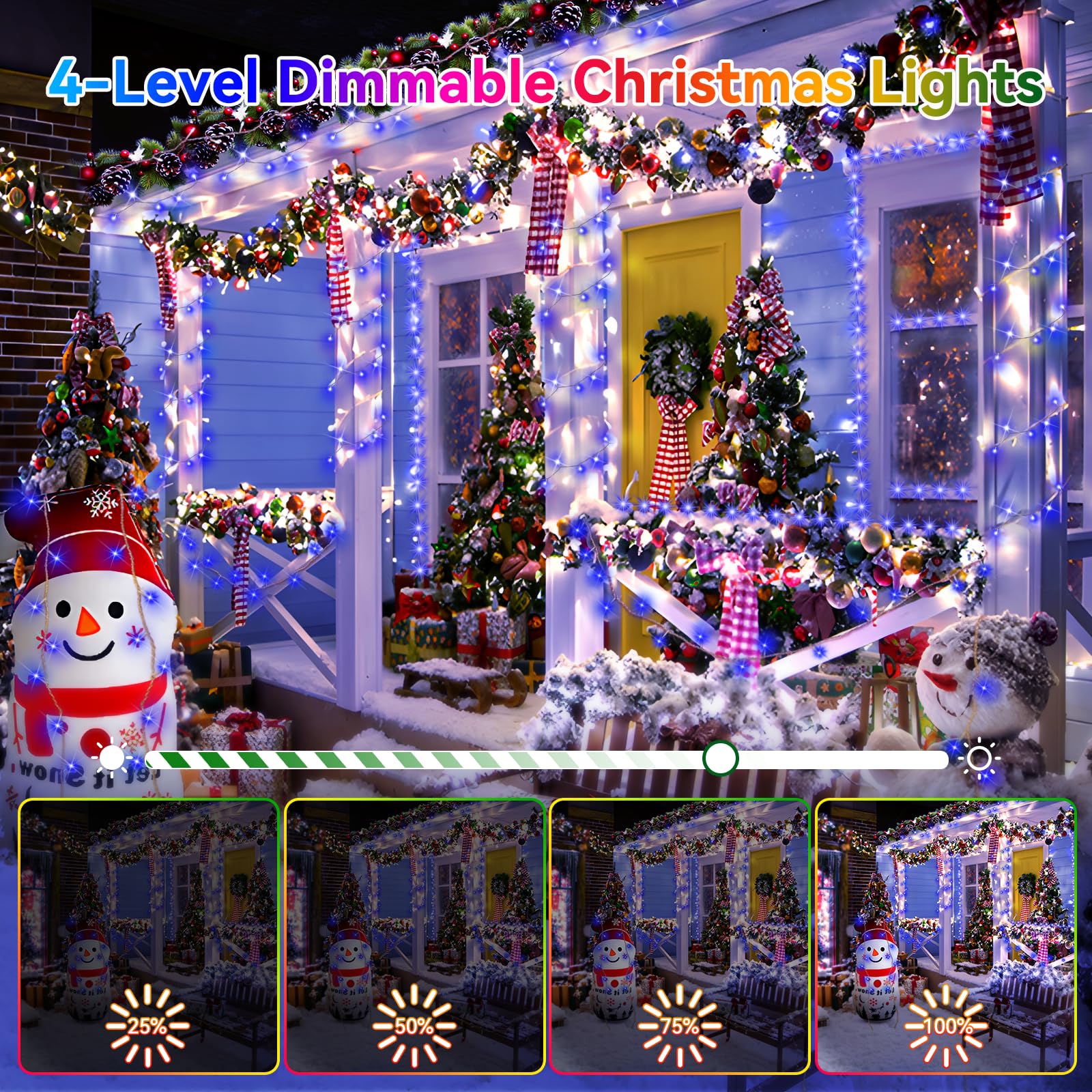 Heceltt LED String Lights 1300 Lights, 522FT, 8 Modes, Waterproof, Blue, Model BG-CL3M3-306L01