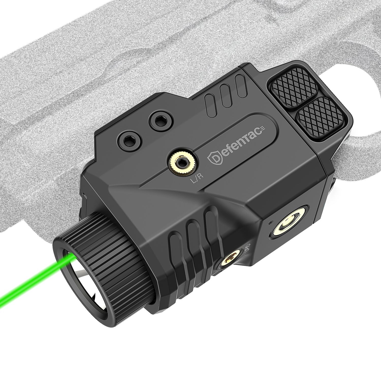 DEFENTAC 800lm Handheld Toy Light and Green Laser Sight Combo for Launchers  Tactical Flashlight White LED and Green Beam Combo  Magnetic Charging