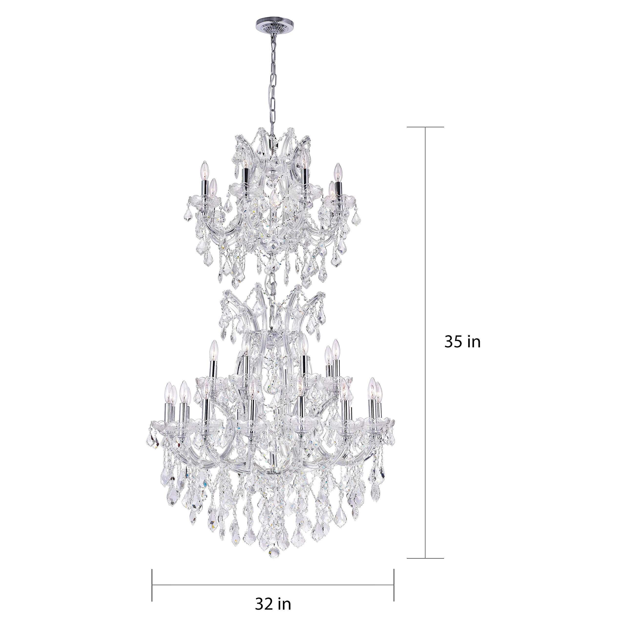 34 Light Up Chandelier with Chrome finish
