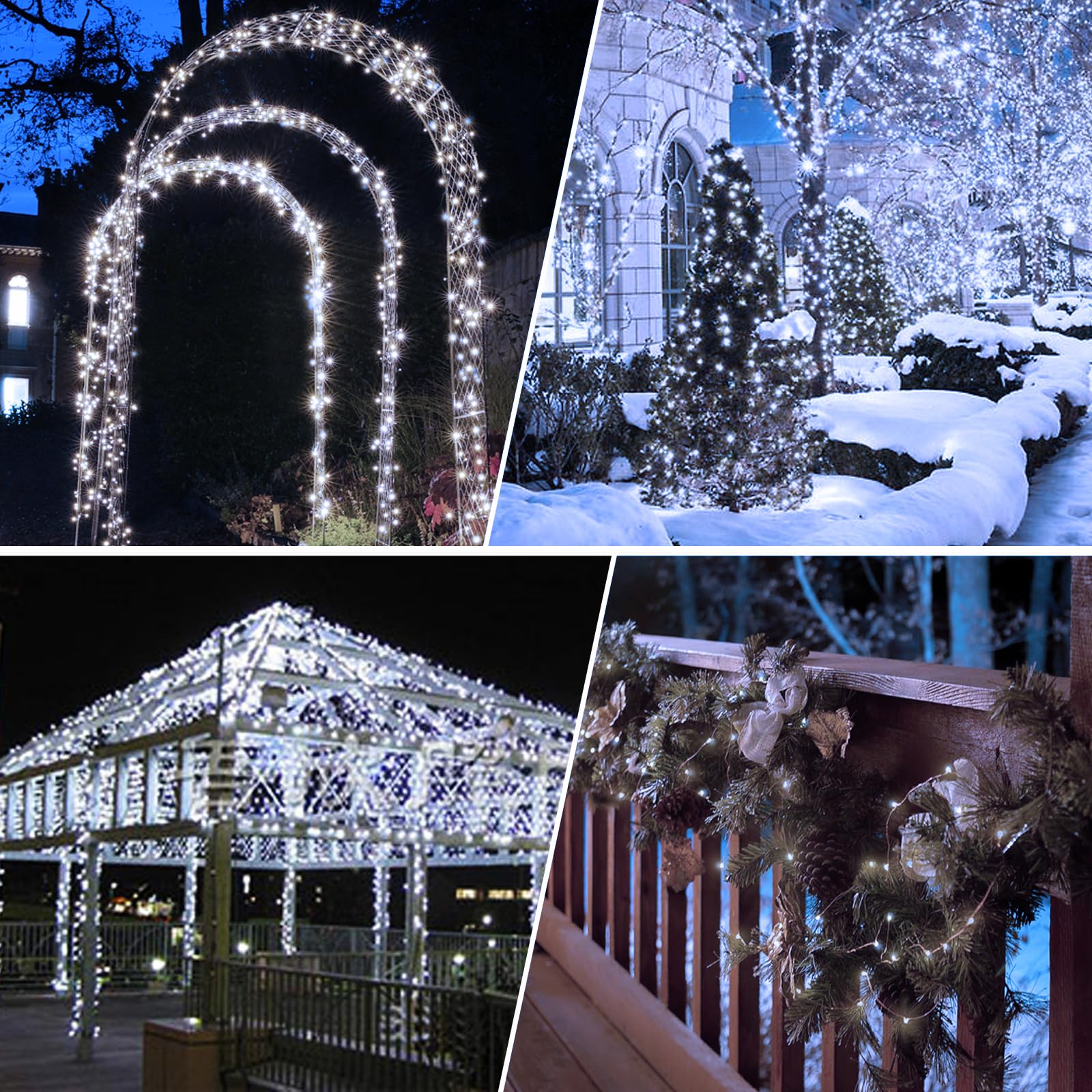 kolpop Solar Fairy Lights, 32FT 80LED, Cool White, Waterproof, 8 Modes, Copper Wire, Model 53009b55-0c14-40b3-a3